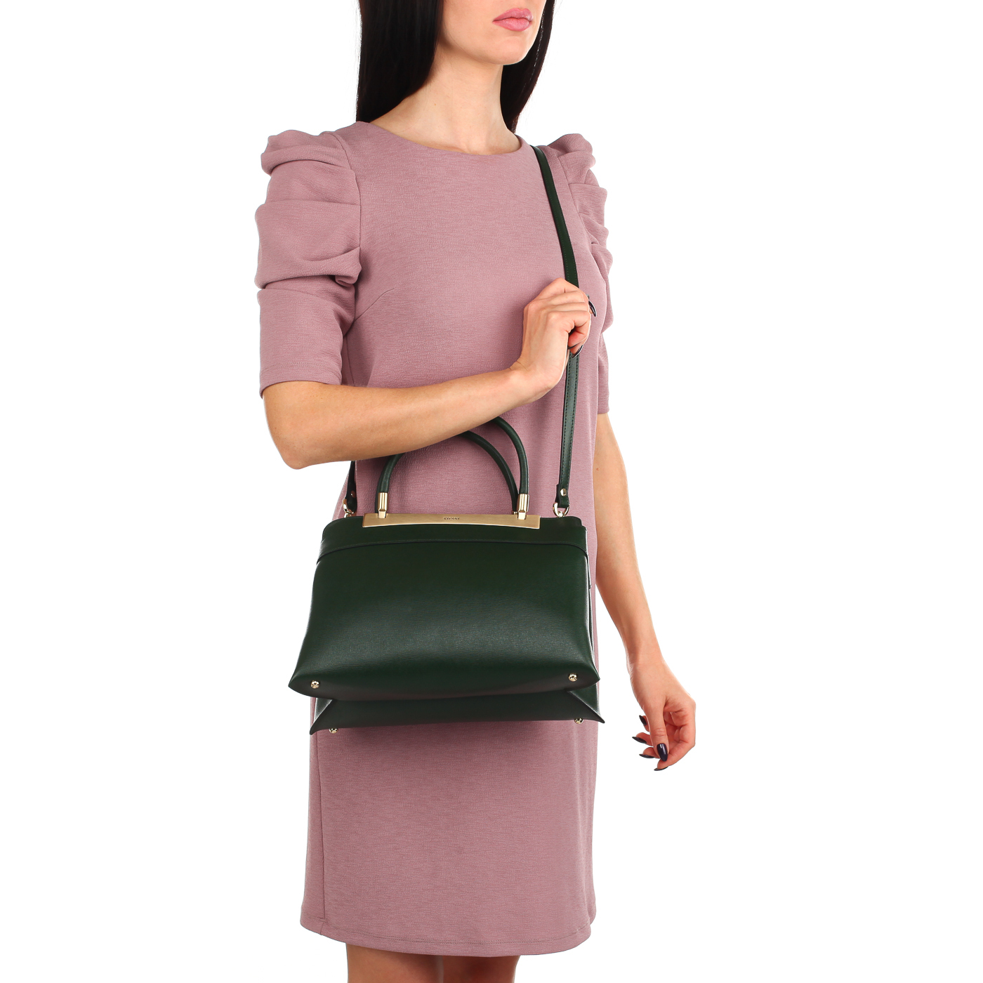 Сафьяновая сумка со съемным ремешком Ripani Calatea