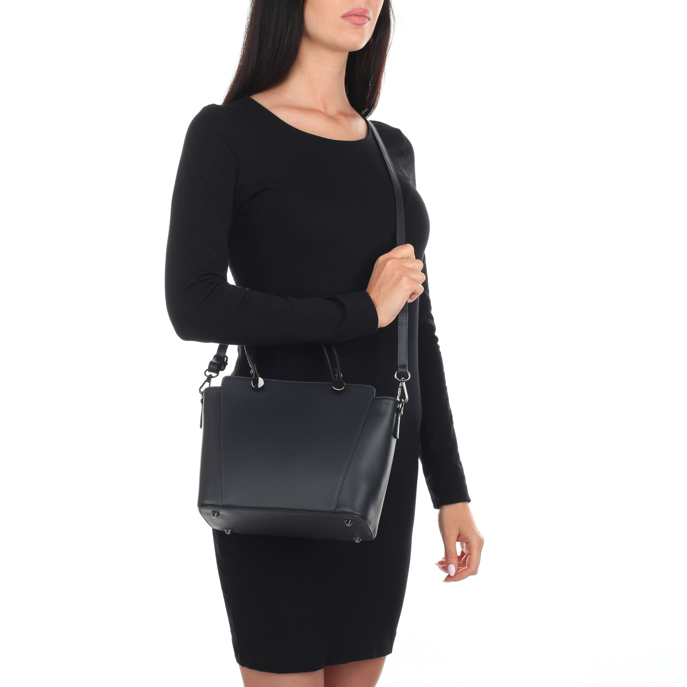 Синяя кожаная сумка Sara Burglar Diva