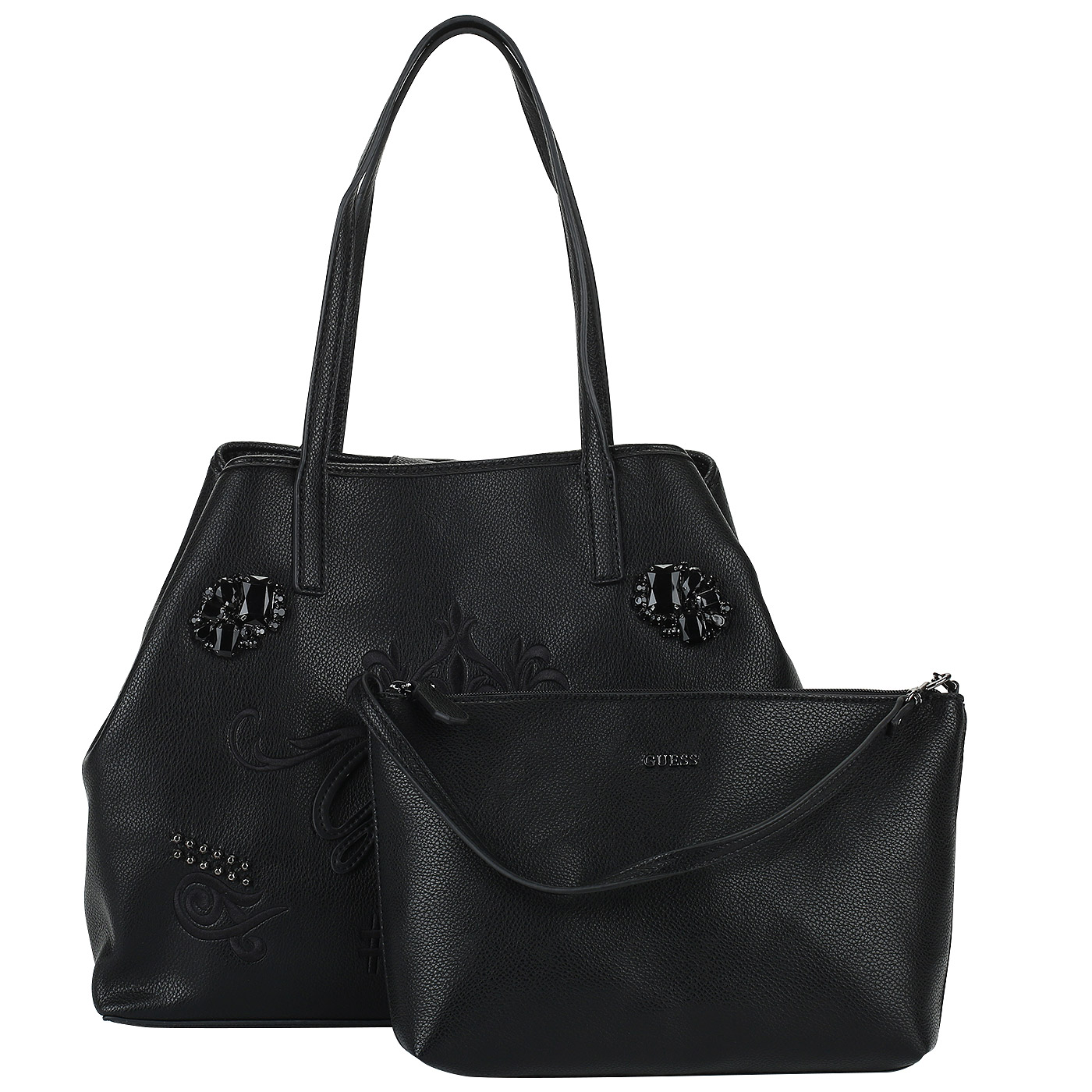 Вместительная сумка на кнопке Guess Vikky