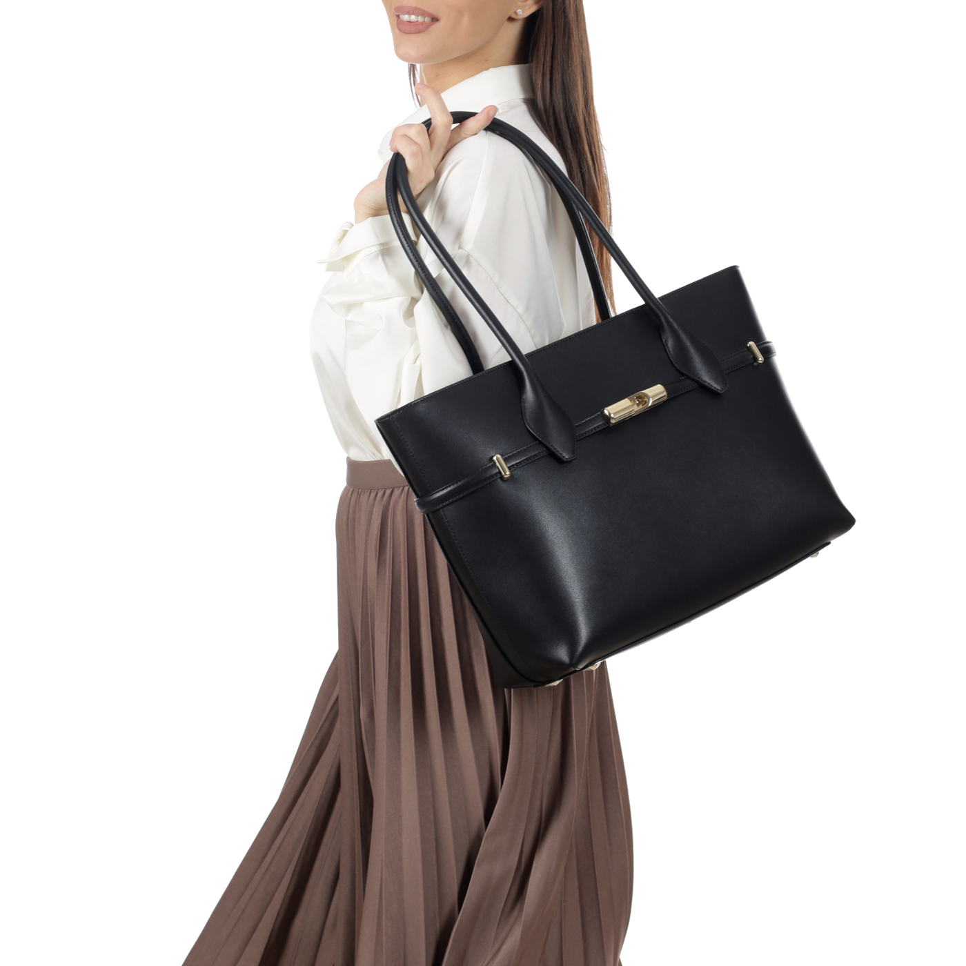 Кожаная сумка Furla Goccia