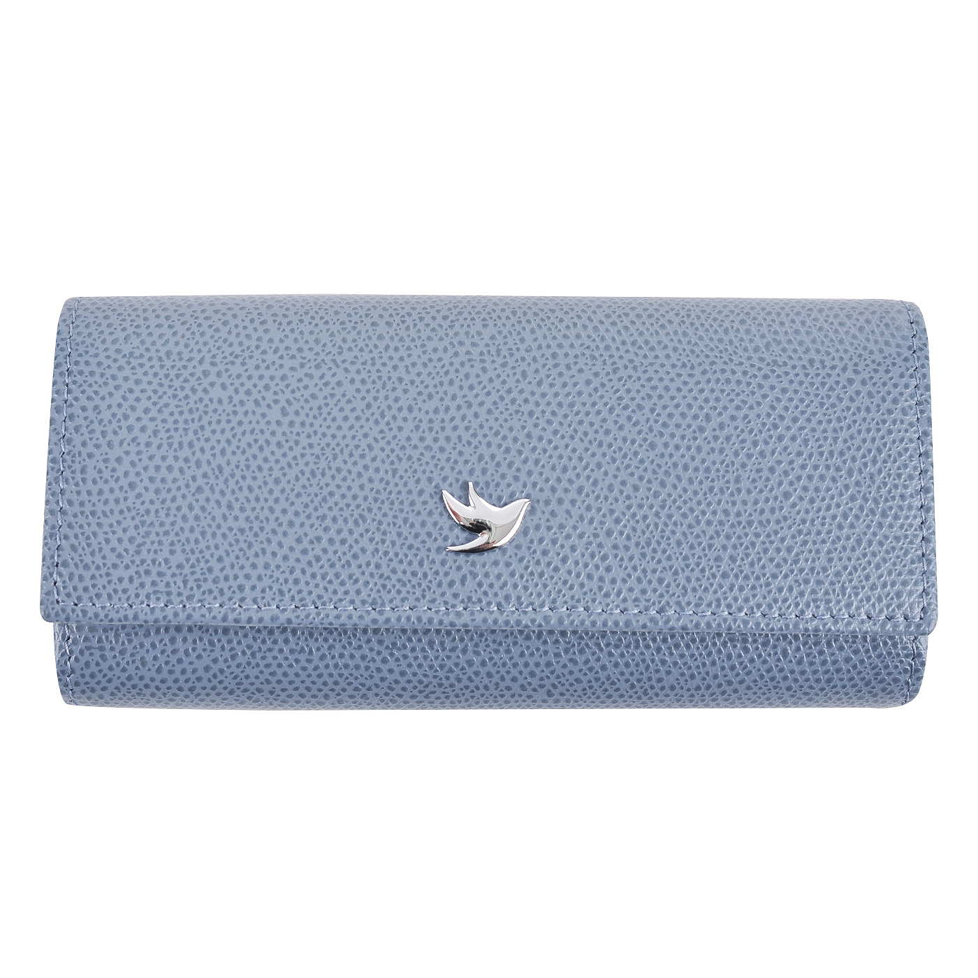 Aurelli Кожаная ключница голубого цвета