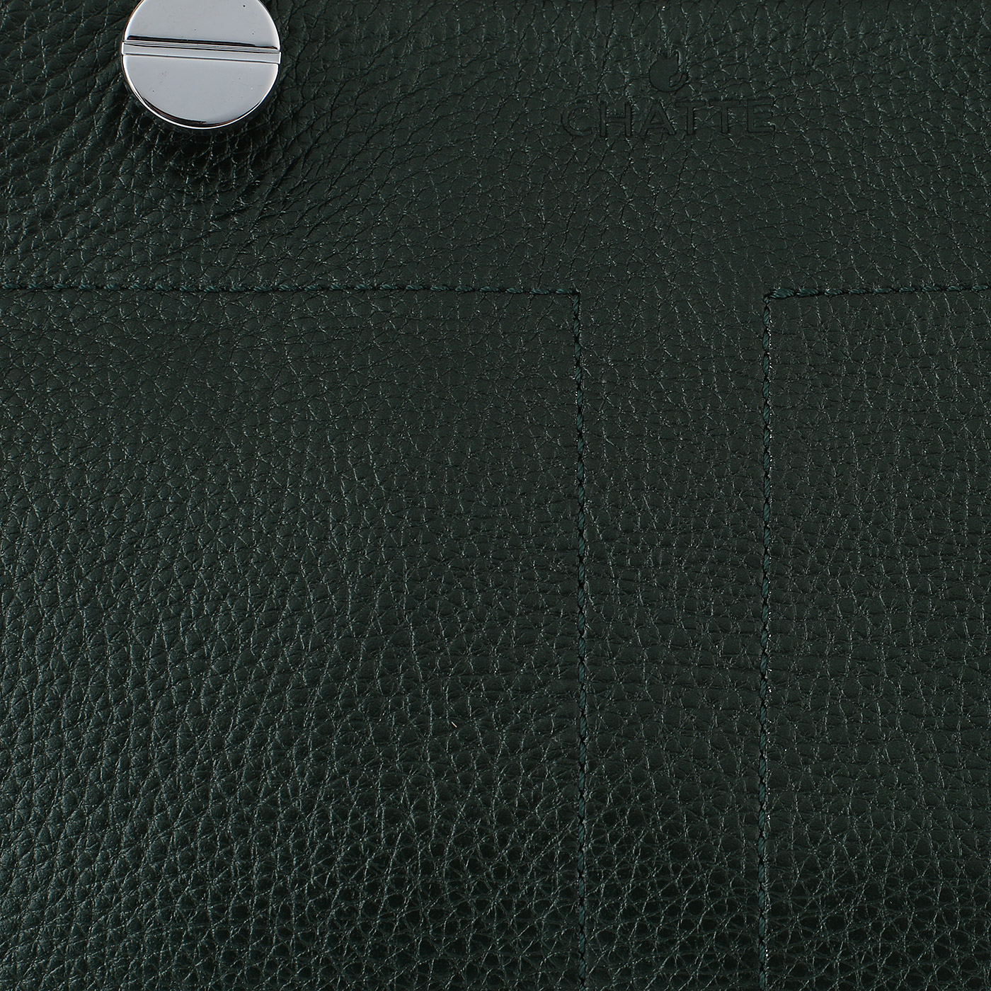 Зеленая кожаная сумка на молнии Chatte 