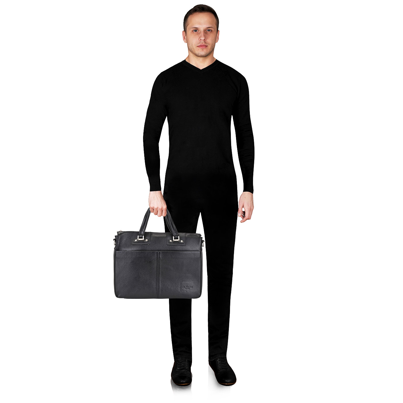 Мужская кожаная деловая сумка Dr. Koffer 