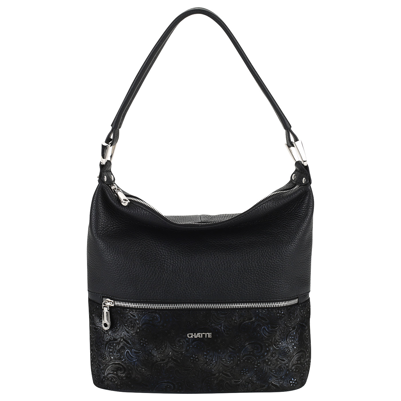 Chatte Мягкая кожаная сумка с замшей