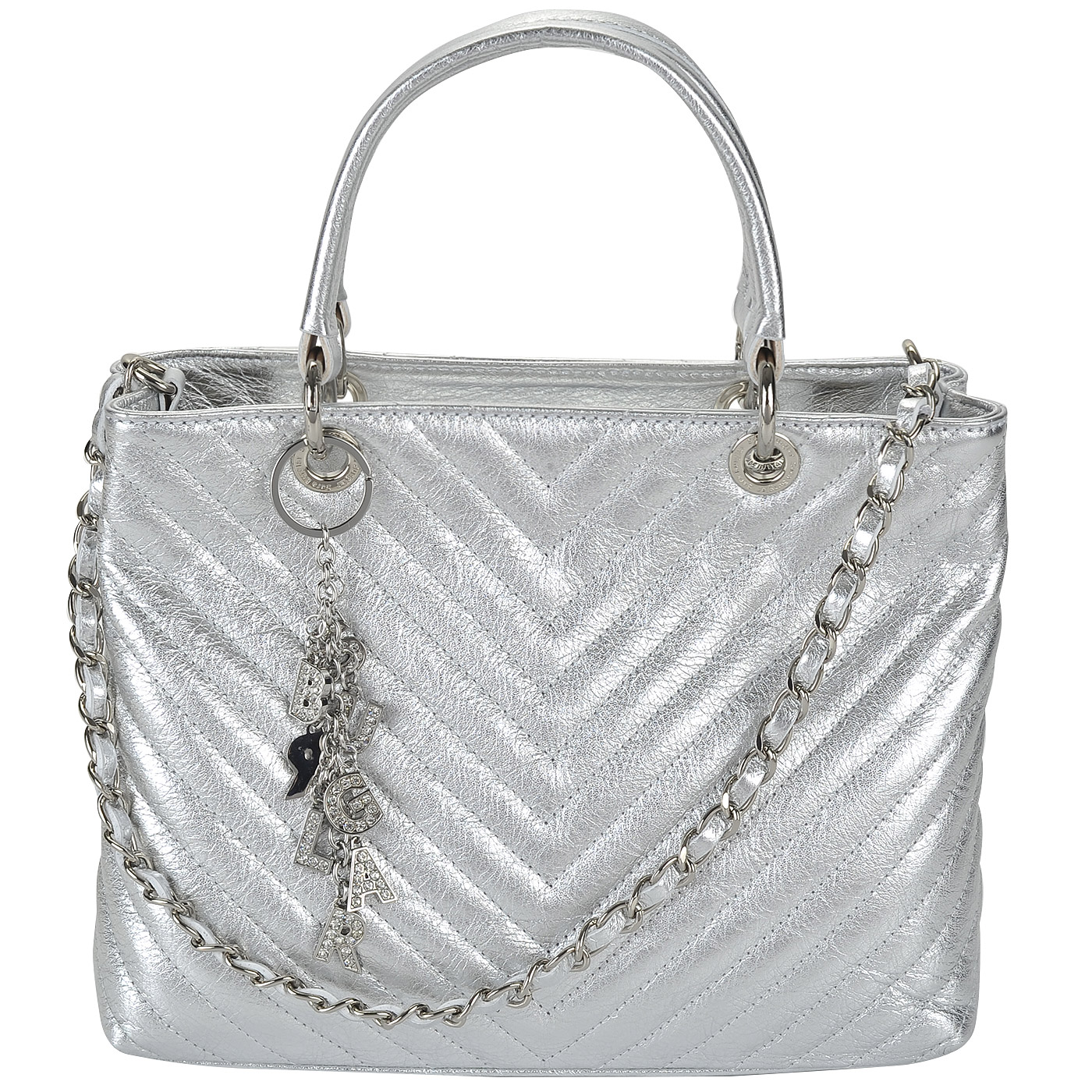 Sara Burglar Женская стеганая сумочка из металлизированной кожи