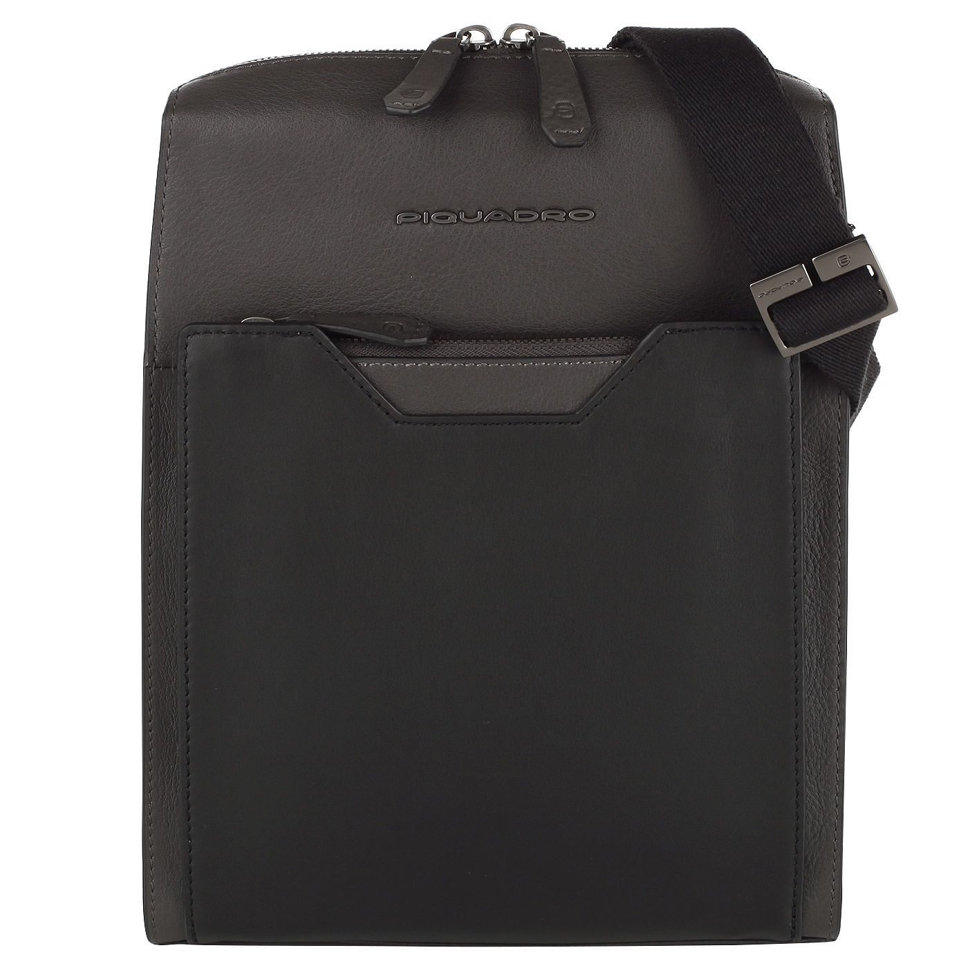 Piquadro Кожаная сумка-планшет на молнии