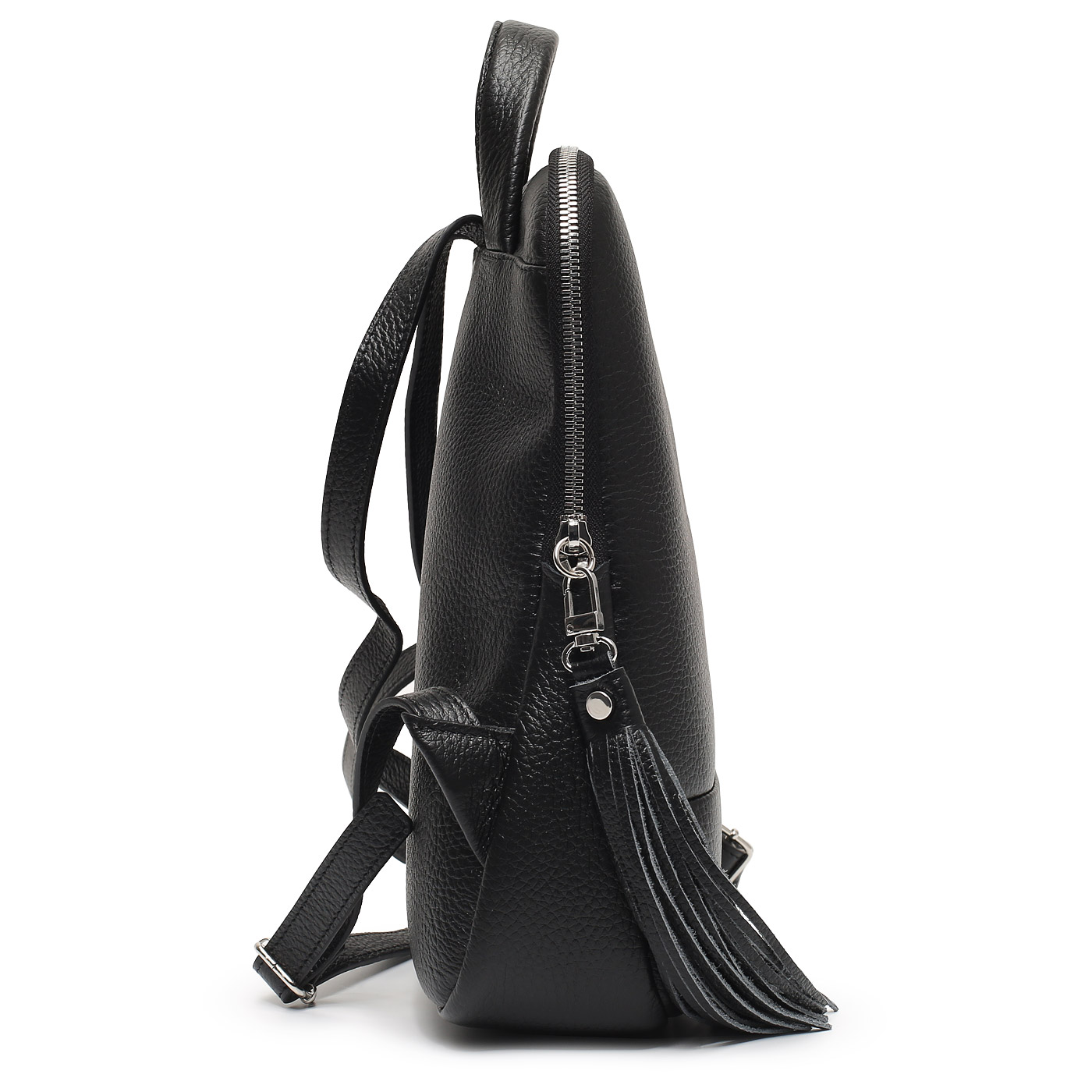 Черный кожаный рюкзак Chatte Lion