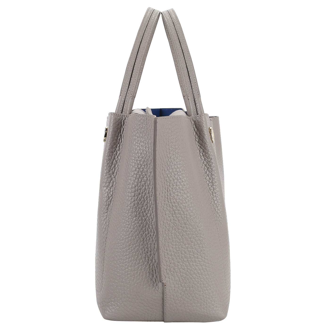 Серая кожаная сумка Carlo Salvatelli Cervino