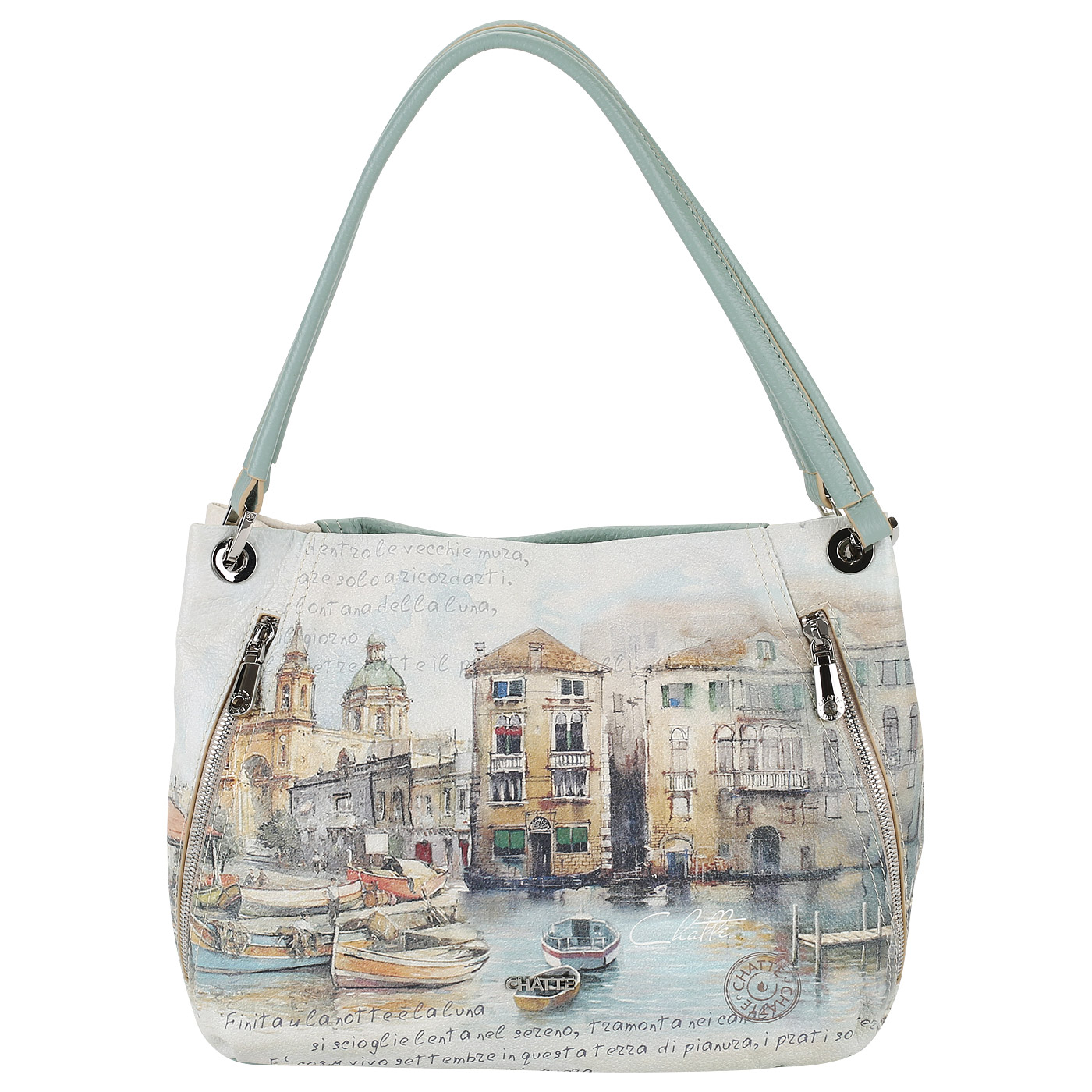 Chatte Кожаная сумка с принтом