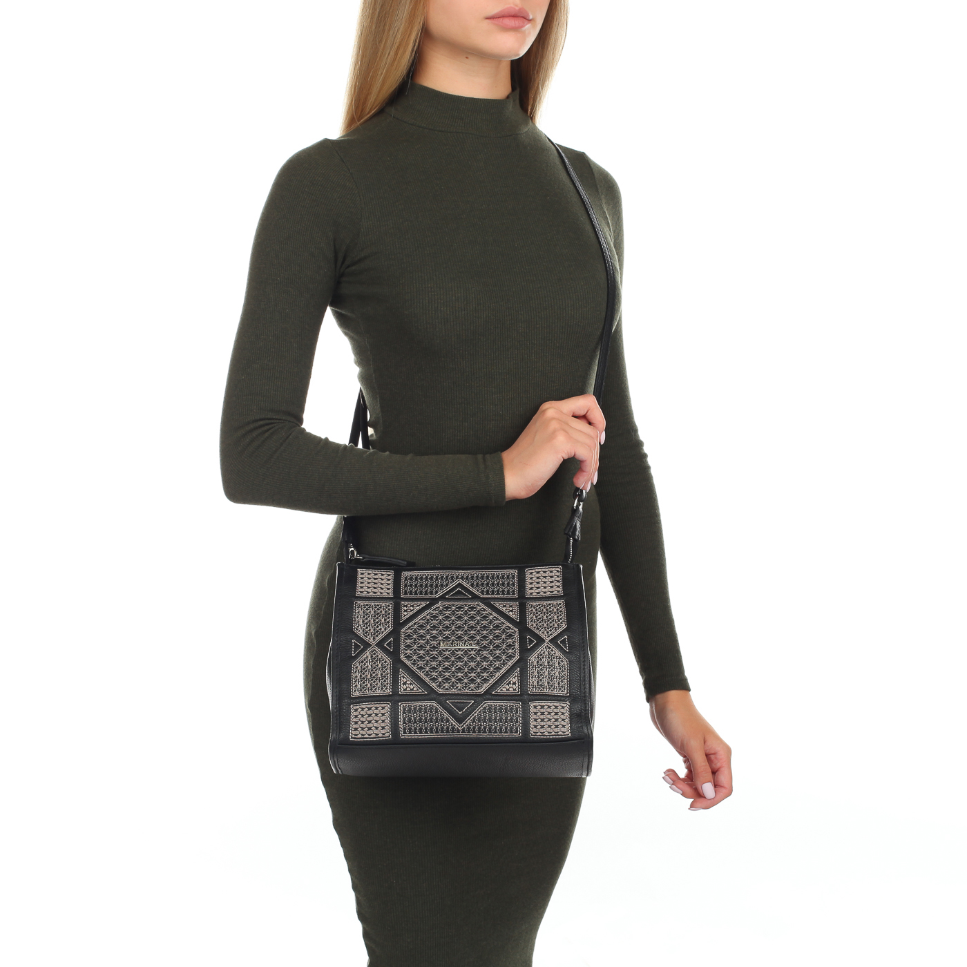 Кожаная сумочка кросс-боди Marina Creazioni 