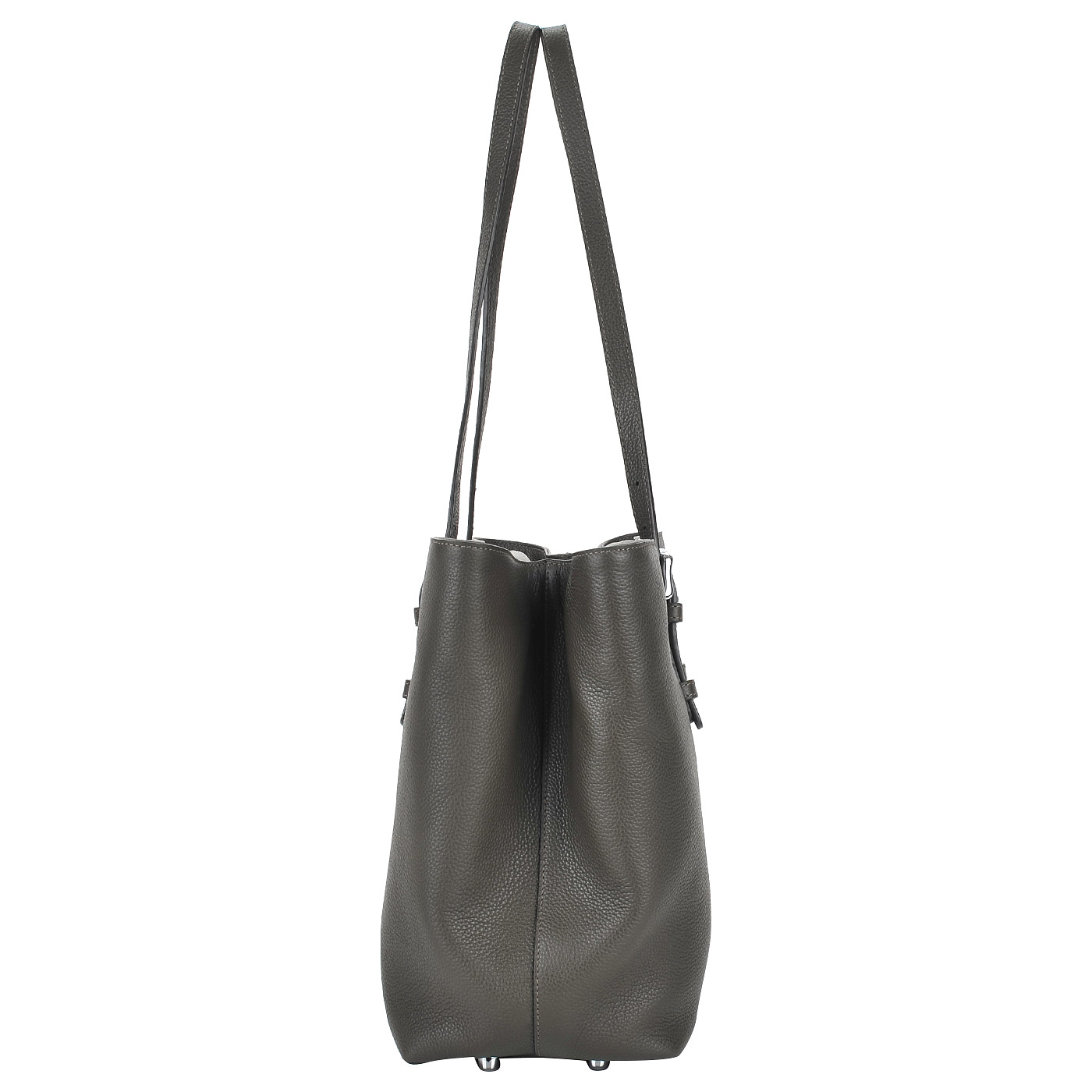 Женская сумка из серо-зеленой натуральной кожи Aurelli 