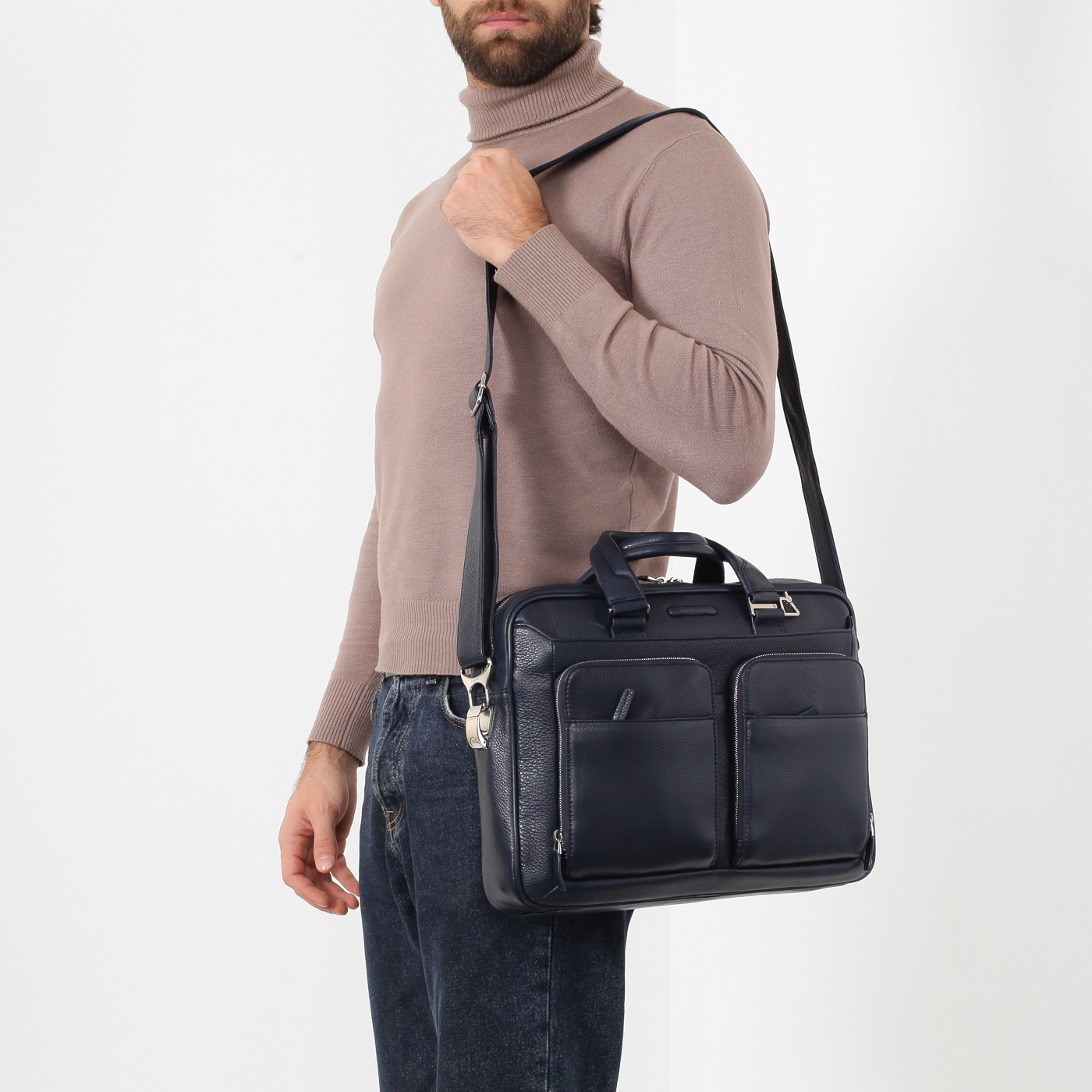Мужская деловая сумка из натуральной кожи Piquadro Modus