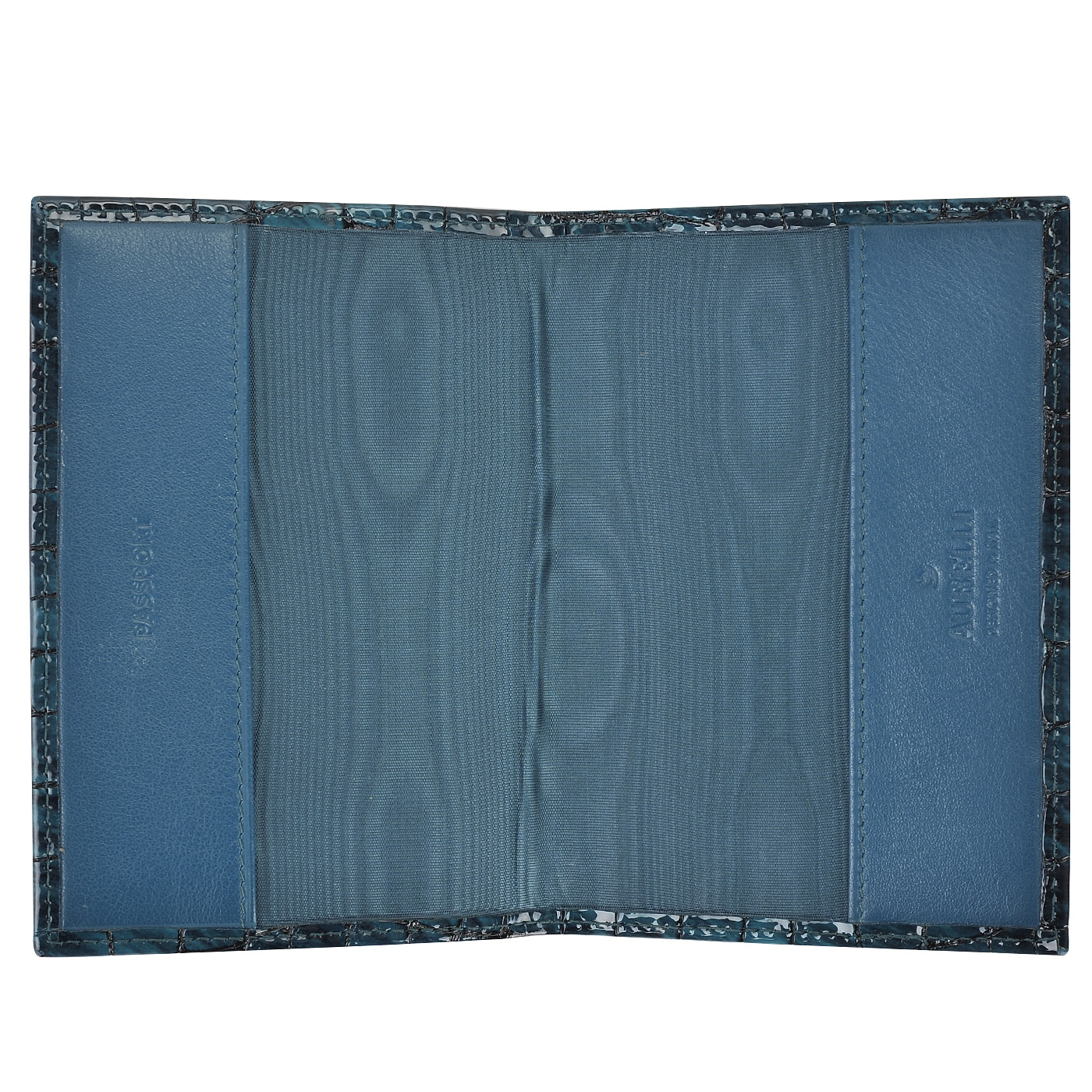 Кожаная обложка для паспорта с выделкой под крокодила Aurelli Divine