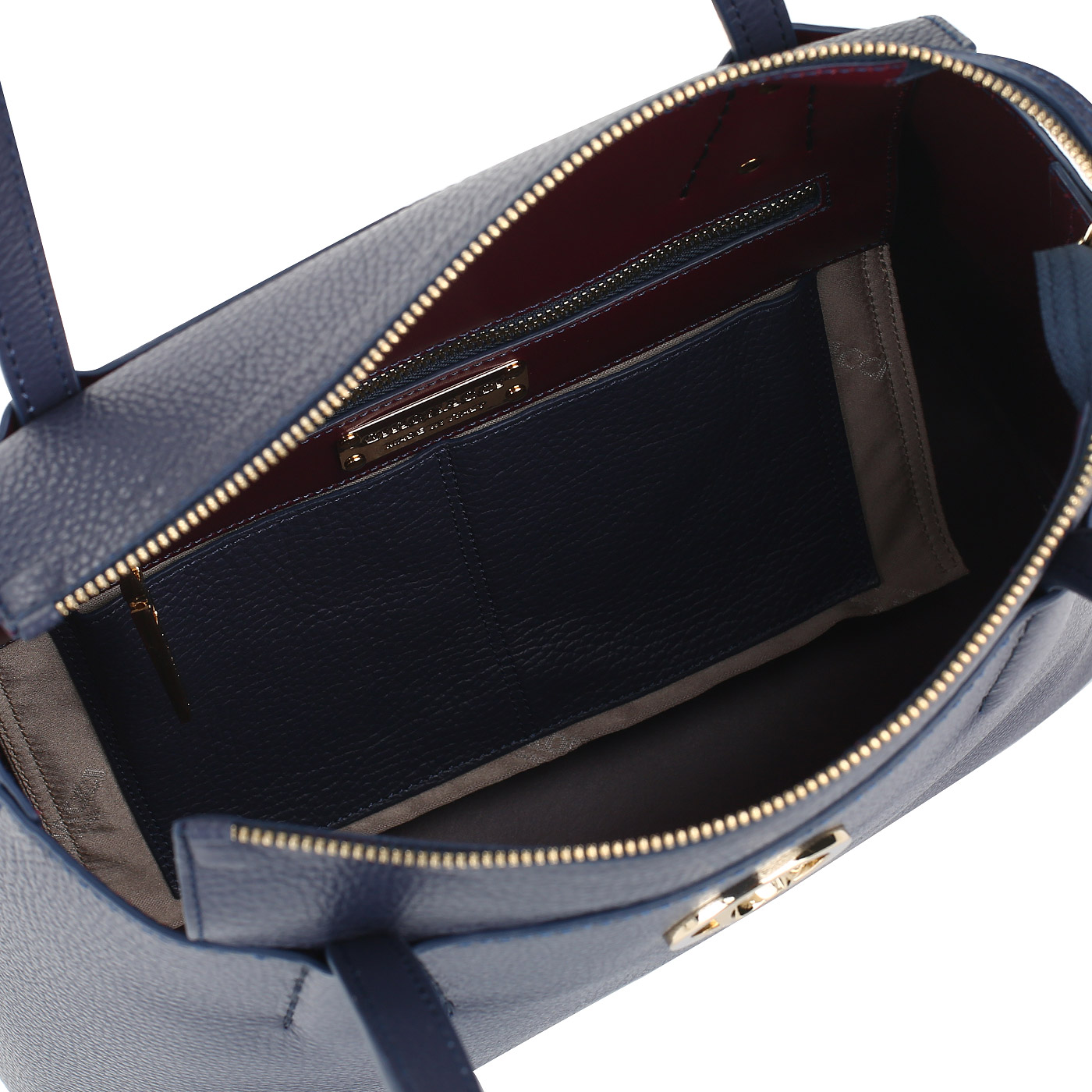 Синяя кожаная сумка Gironacci 