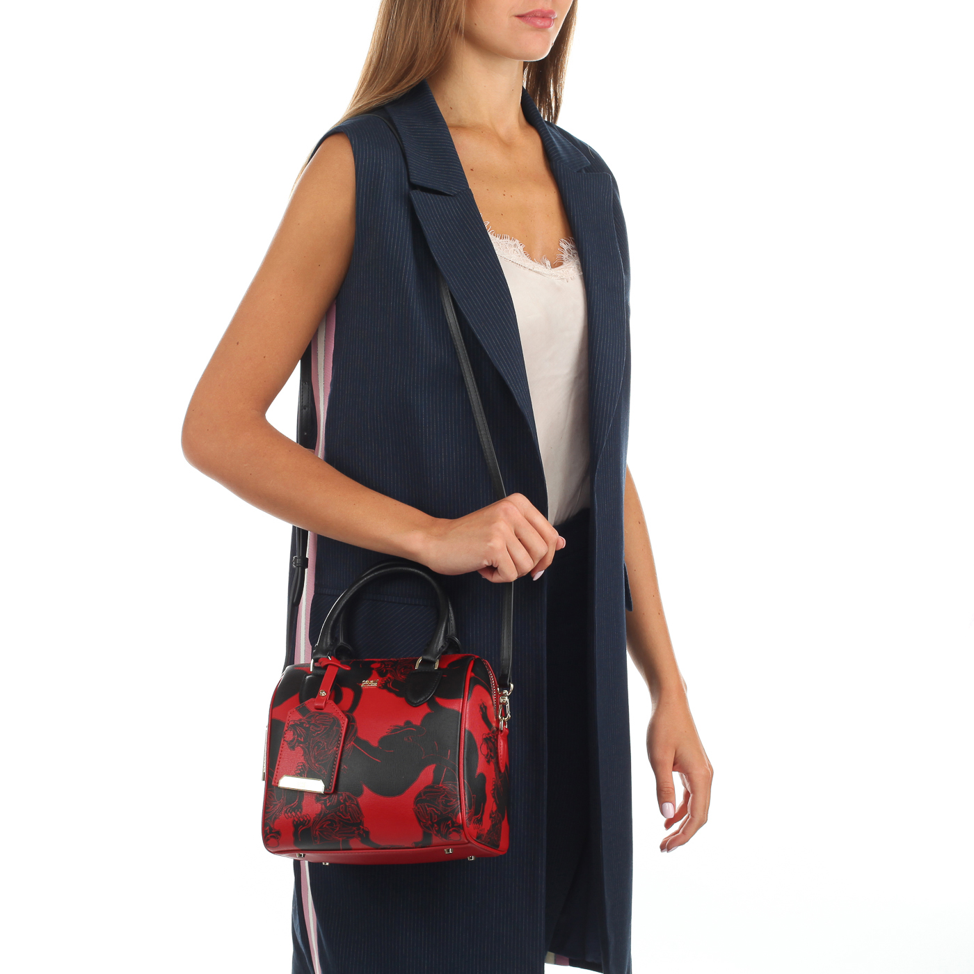 Сумочка с двумя плечевыми ремешками Cavalli Class Leo