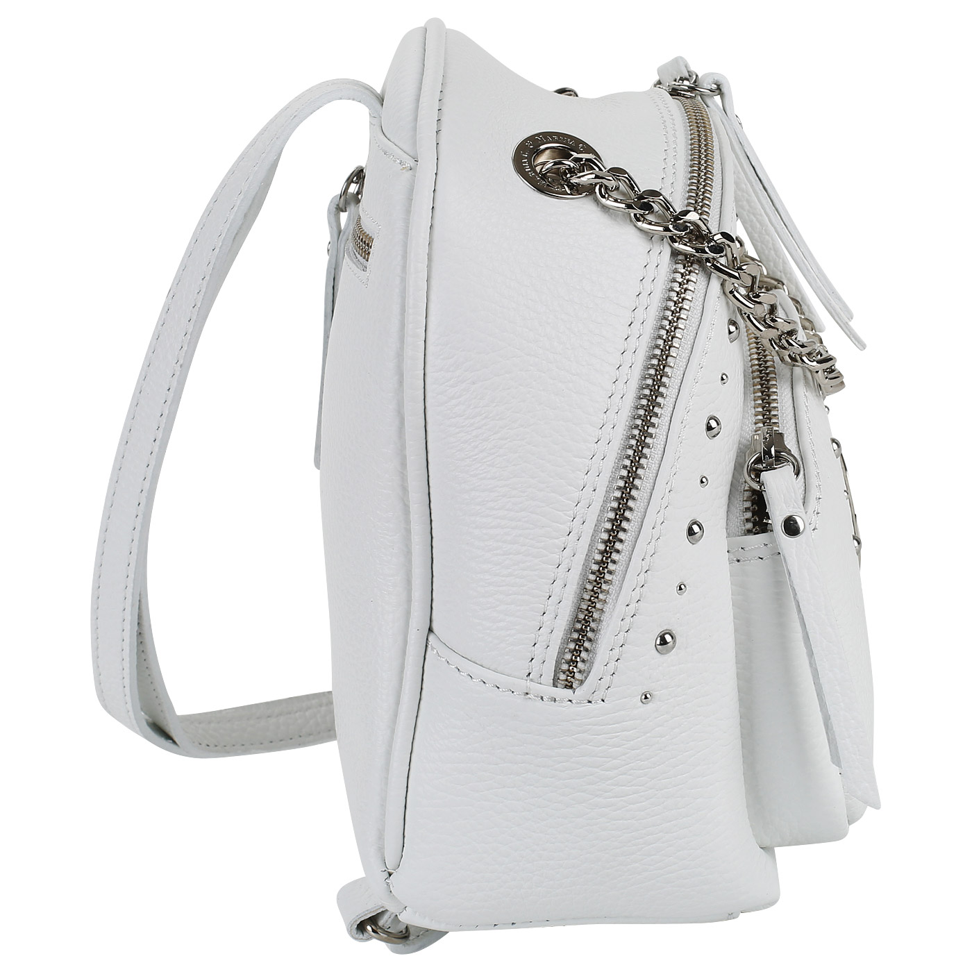 Кожаный рюкзак с клепками Marina Creazioni 