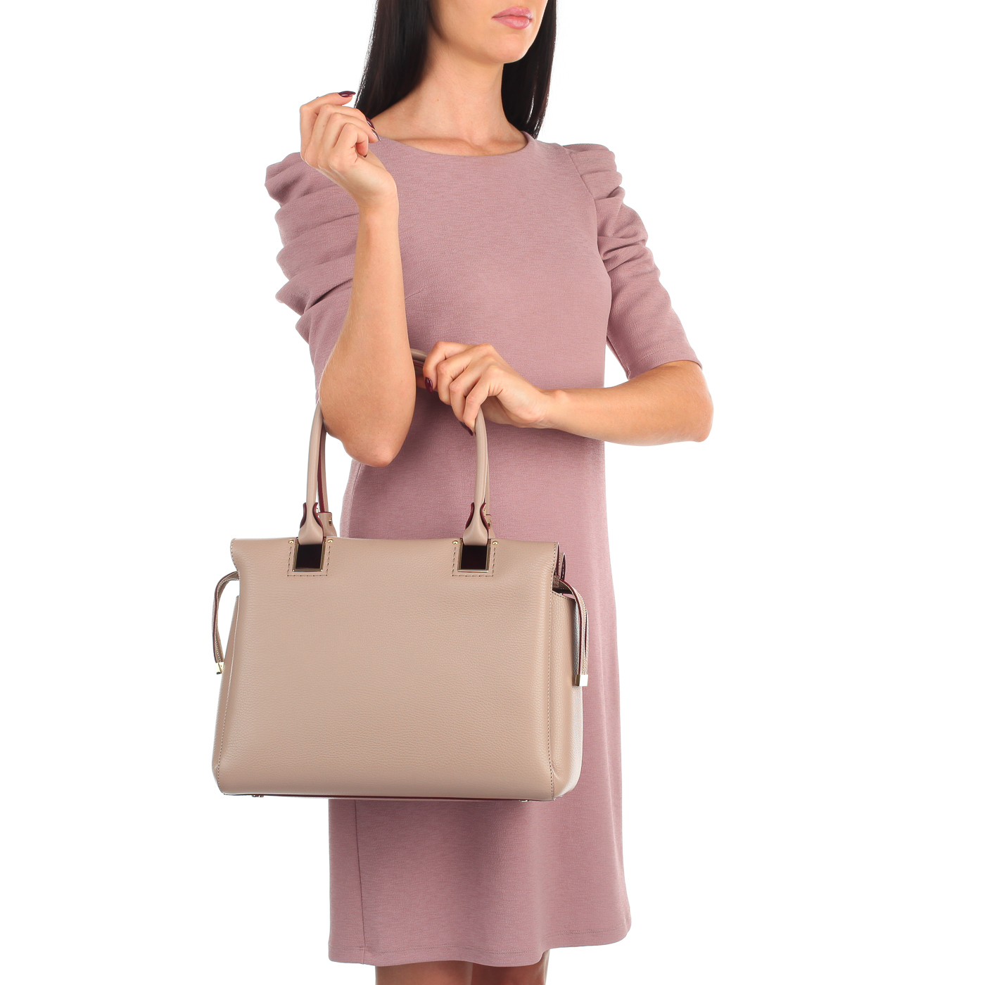 Кожаная сумка на двойной молнии Gironacci 