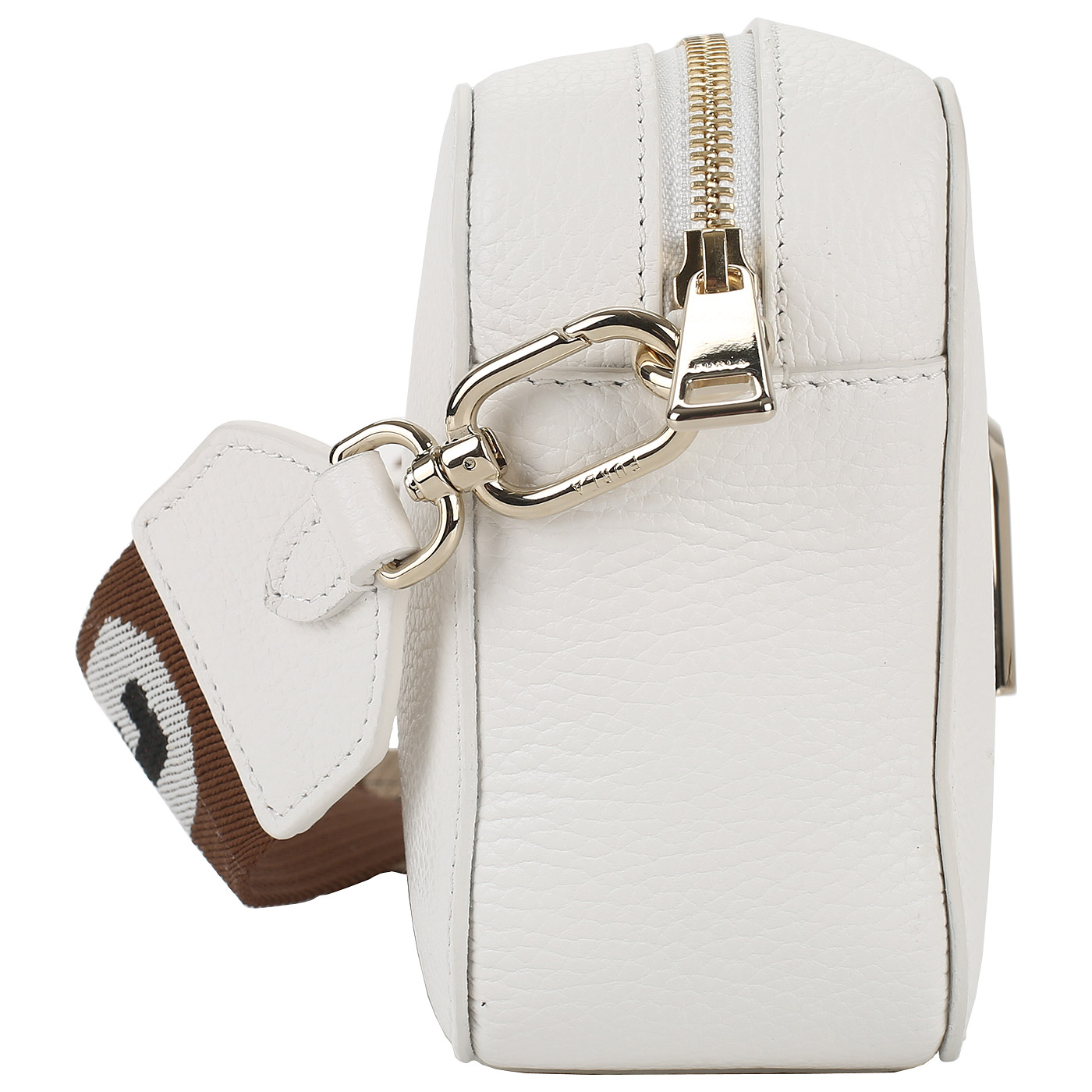 Сумка из белой зернистой кожи Furla Sleek