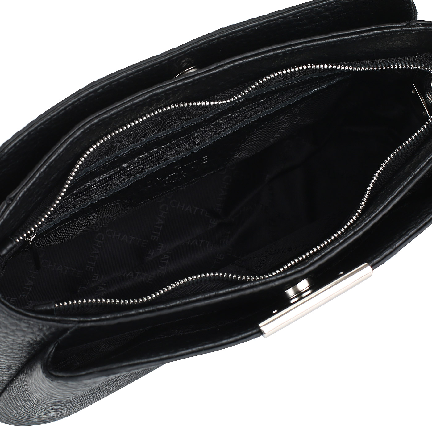 Сумка из черной натуральной кожи Chatte Marseille