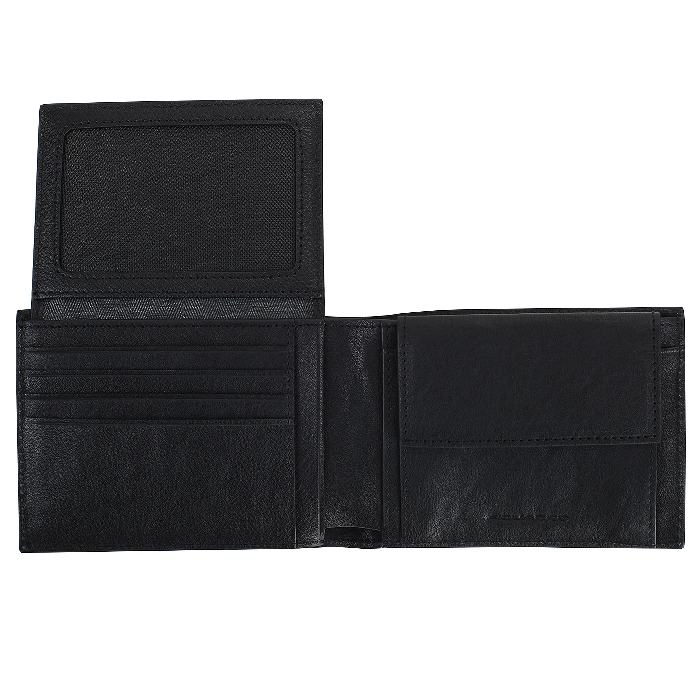 Портмоне из черной натуральной кожи Piquadro Black square