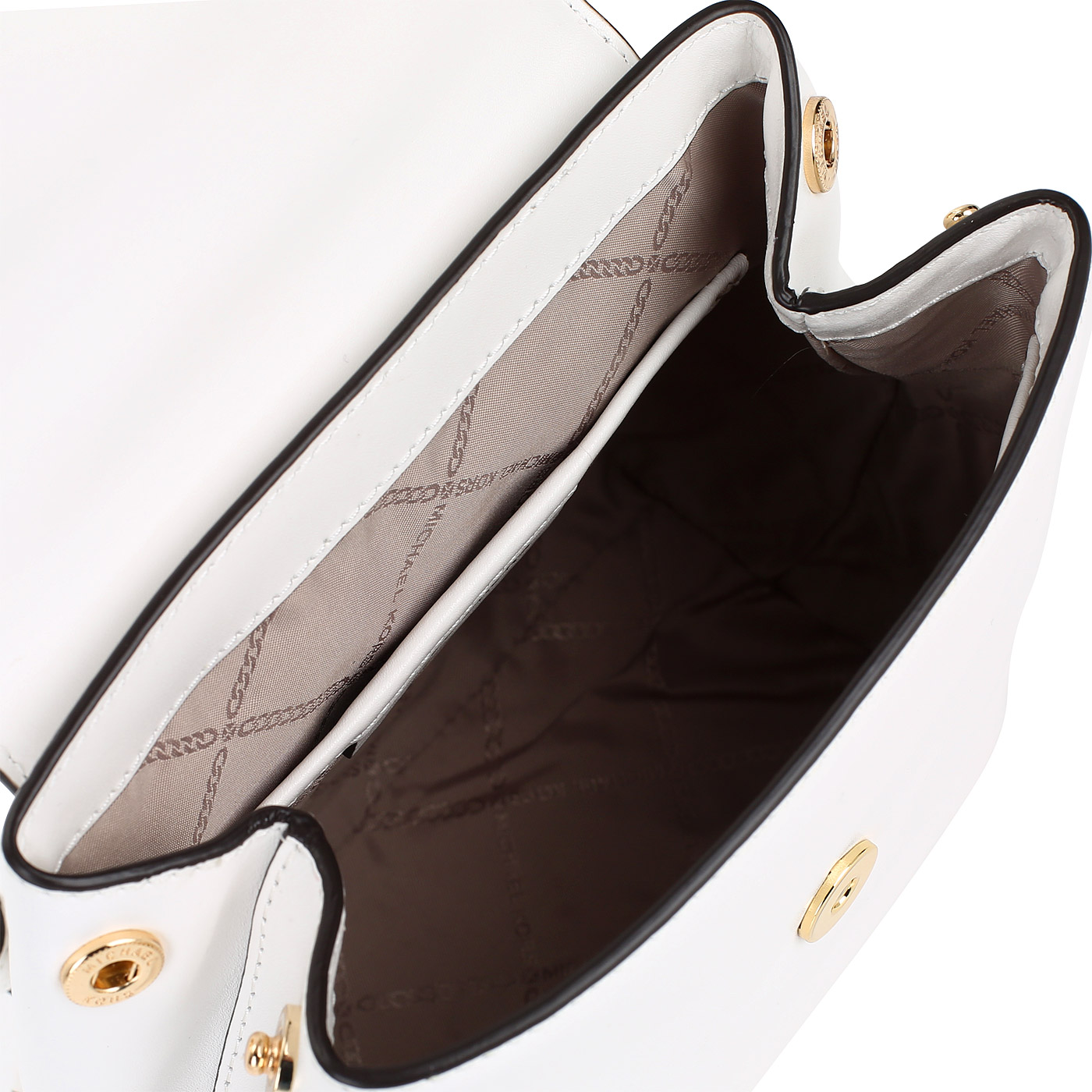 Белый кожаный рюкзачок Michael Kors Mott