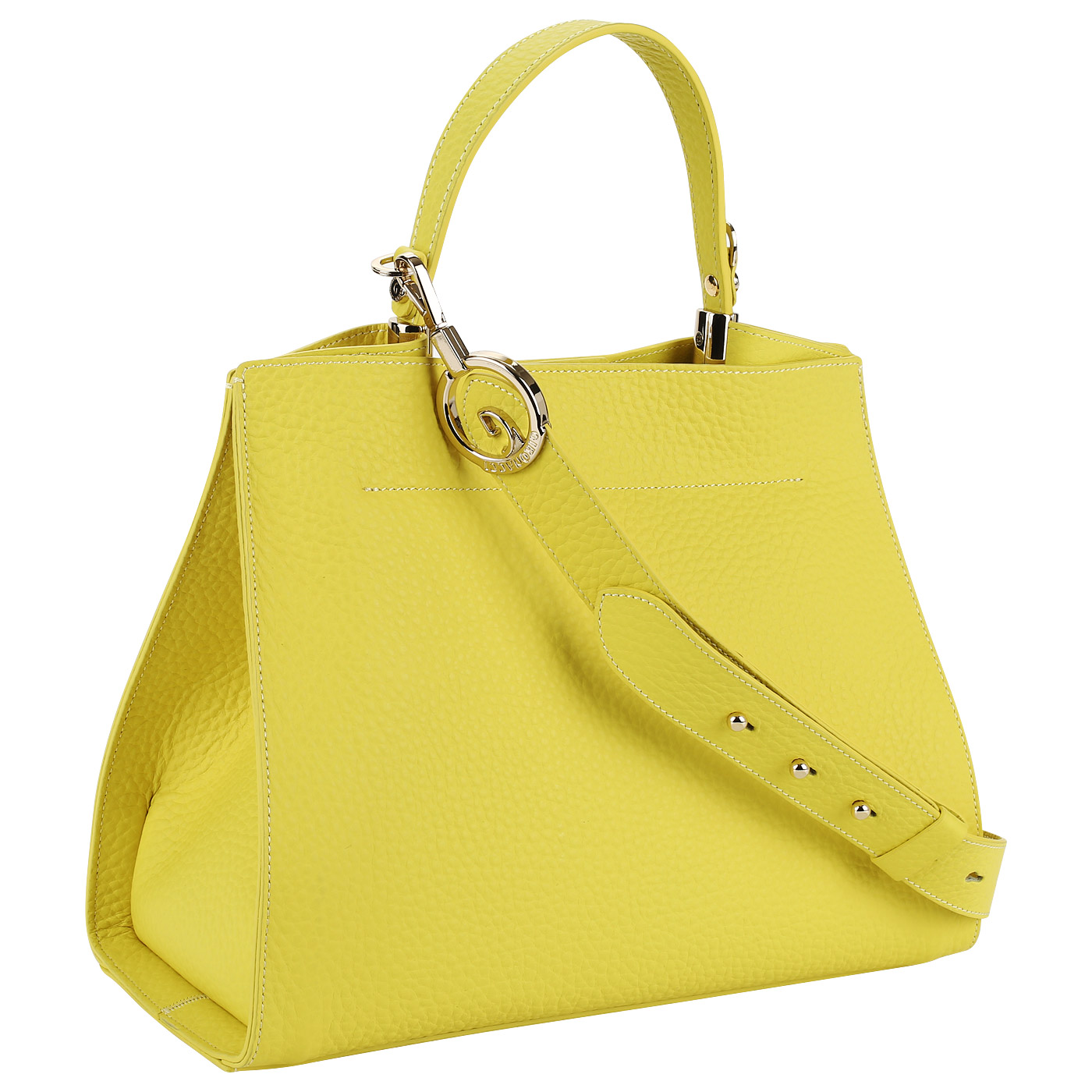 Желтая кожаная сумка Gironacci 
