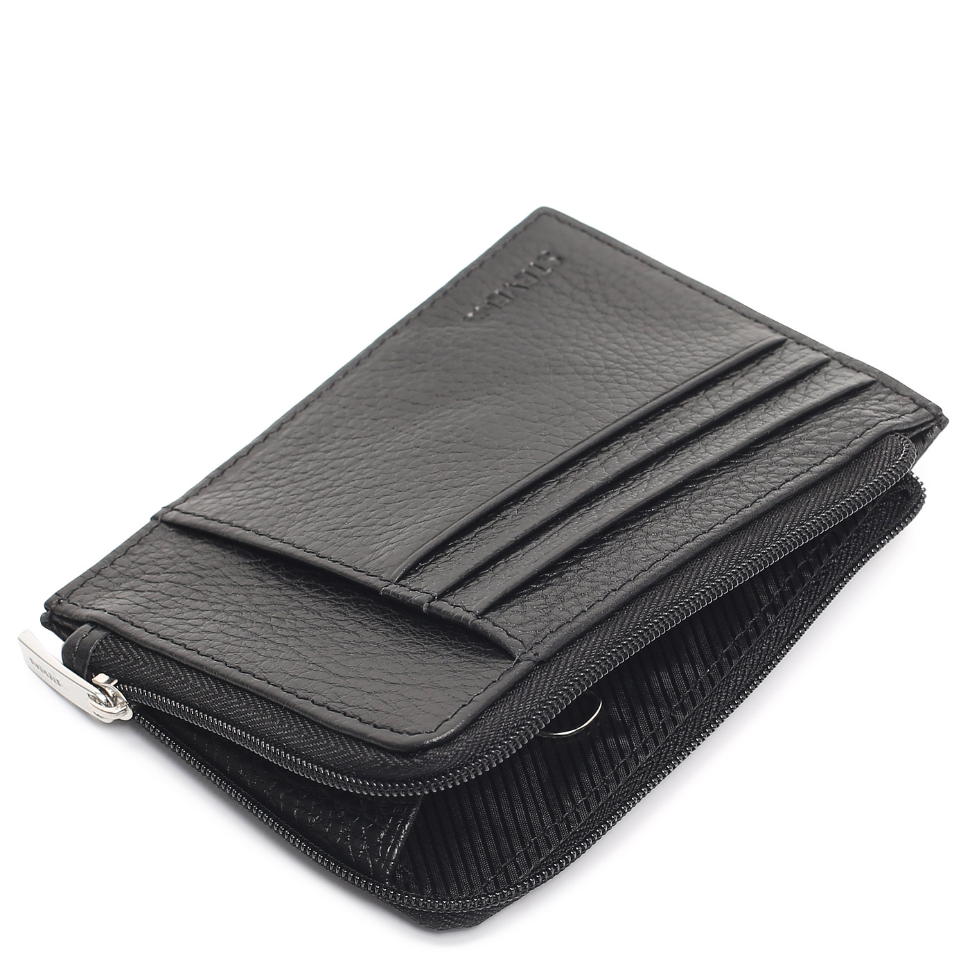 Кожаная визитница на молнии Stevens 