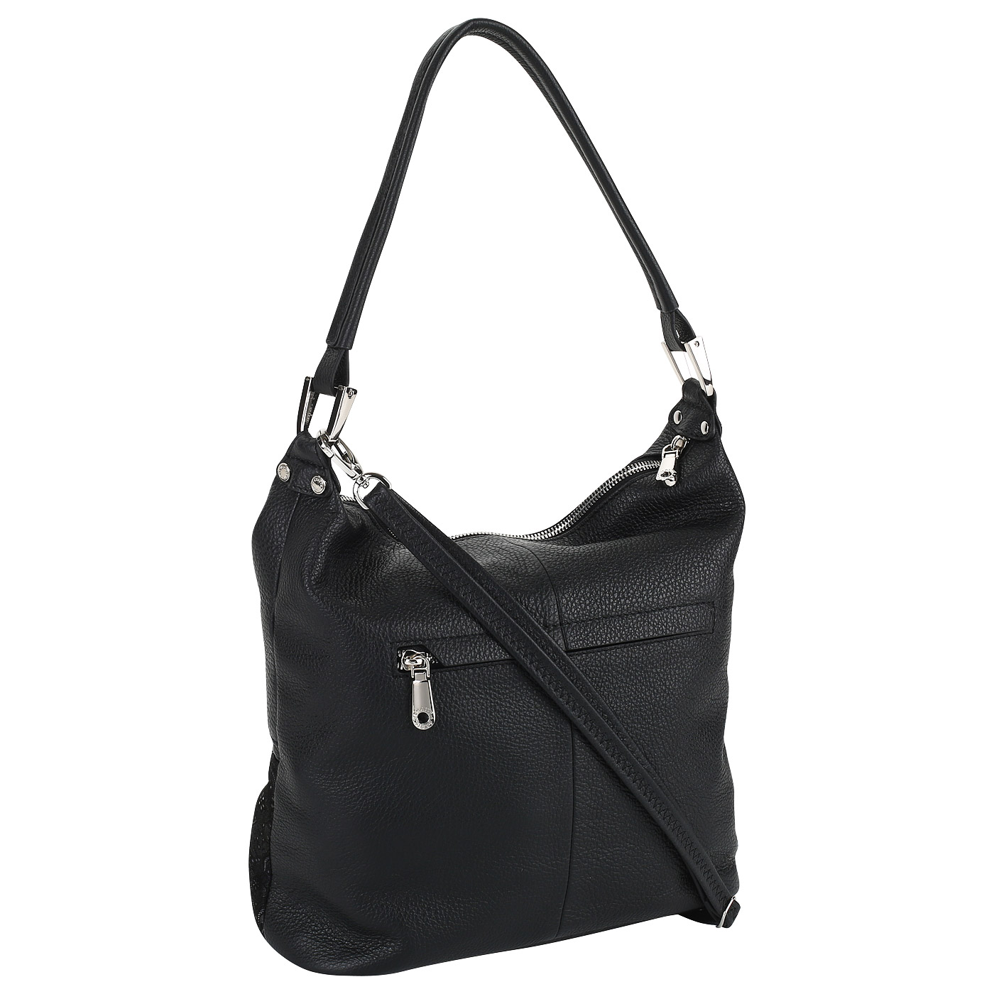 Мягкая кожаная сумка с замшей Chatte 