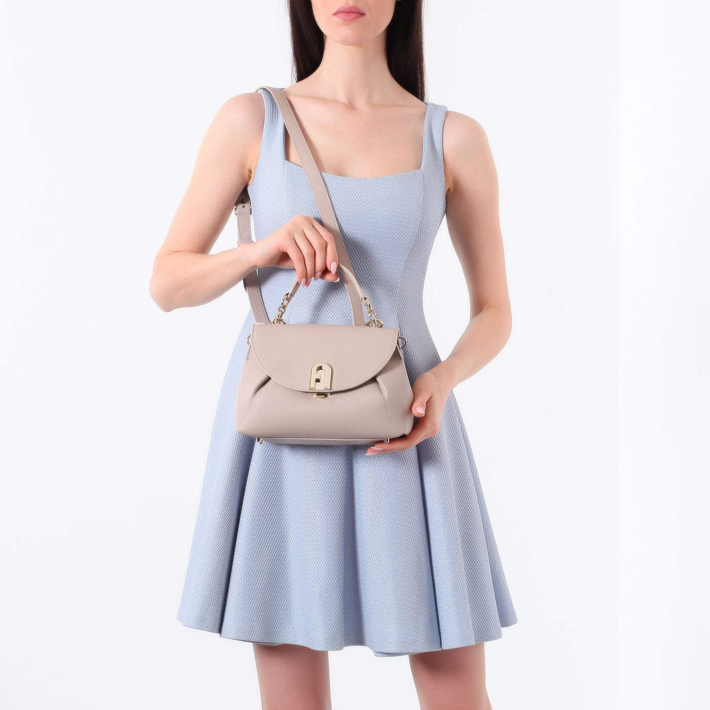Сумка из зернистой кожи Furla Sleek