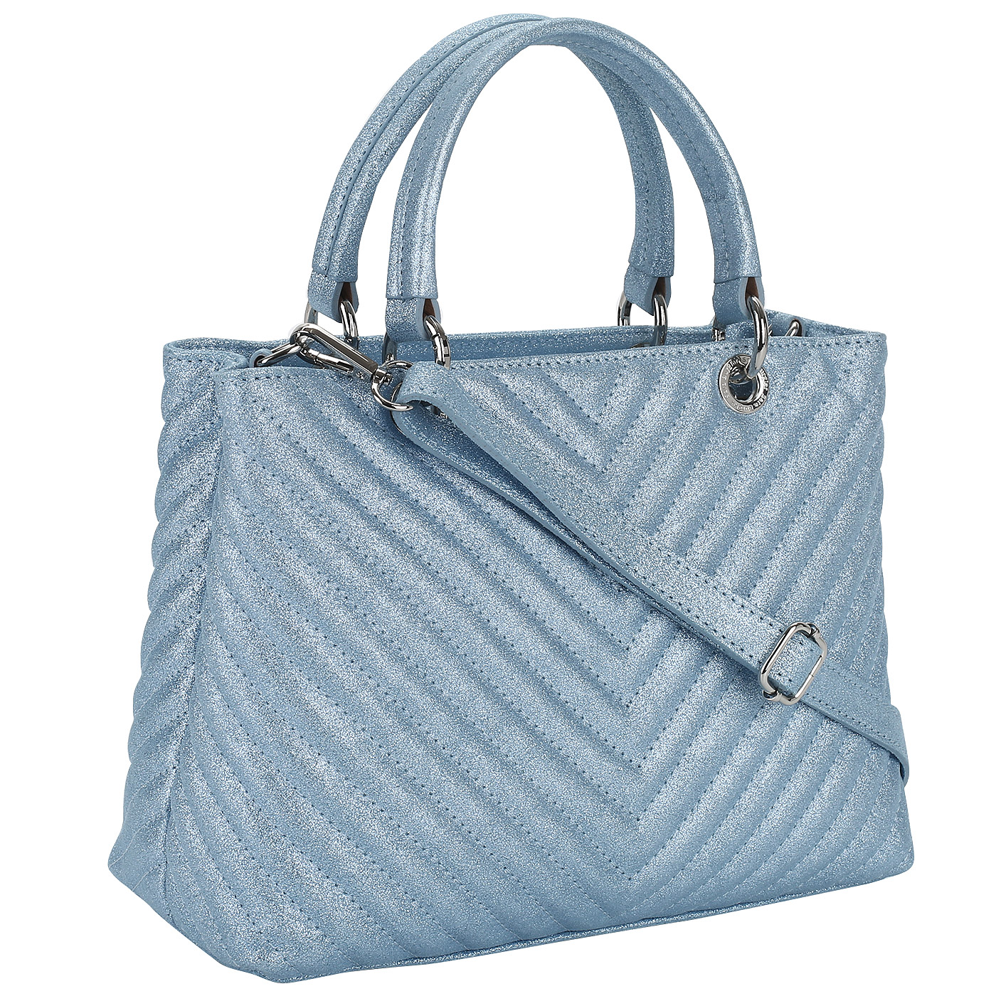 Металлизированная сумка на молнии Sara Burglar Giola Glitter