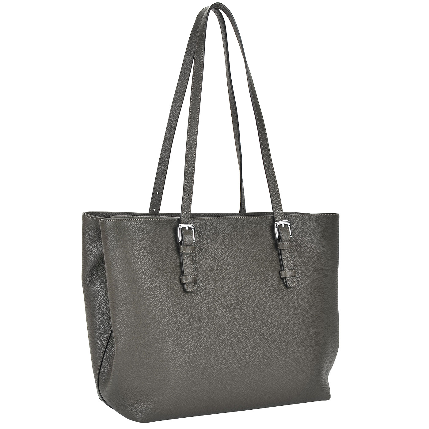 Женская сумка из серо-зеленой натуральной кожи Aurelli 