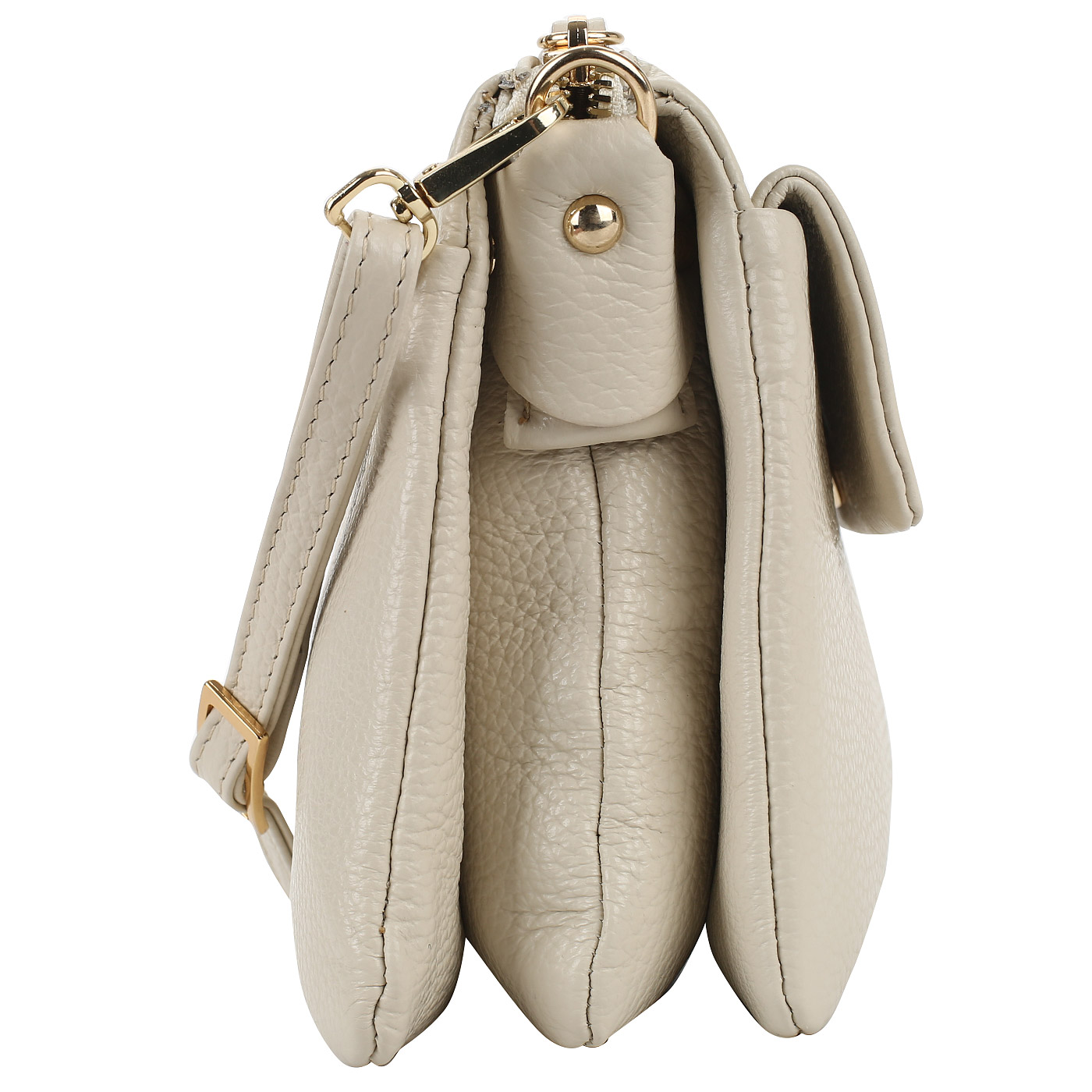 Кремовая сумочка из кожи Bruno Rossi 