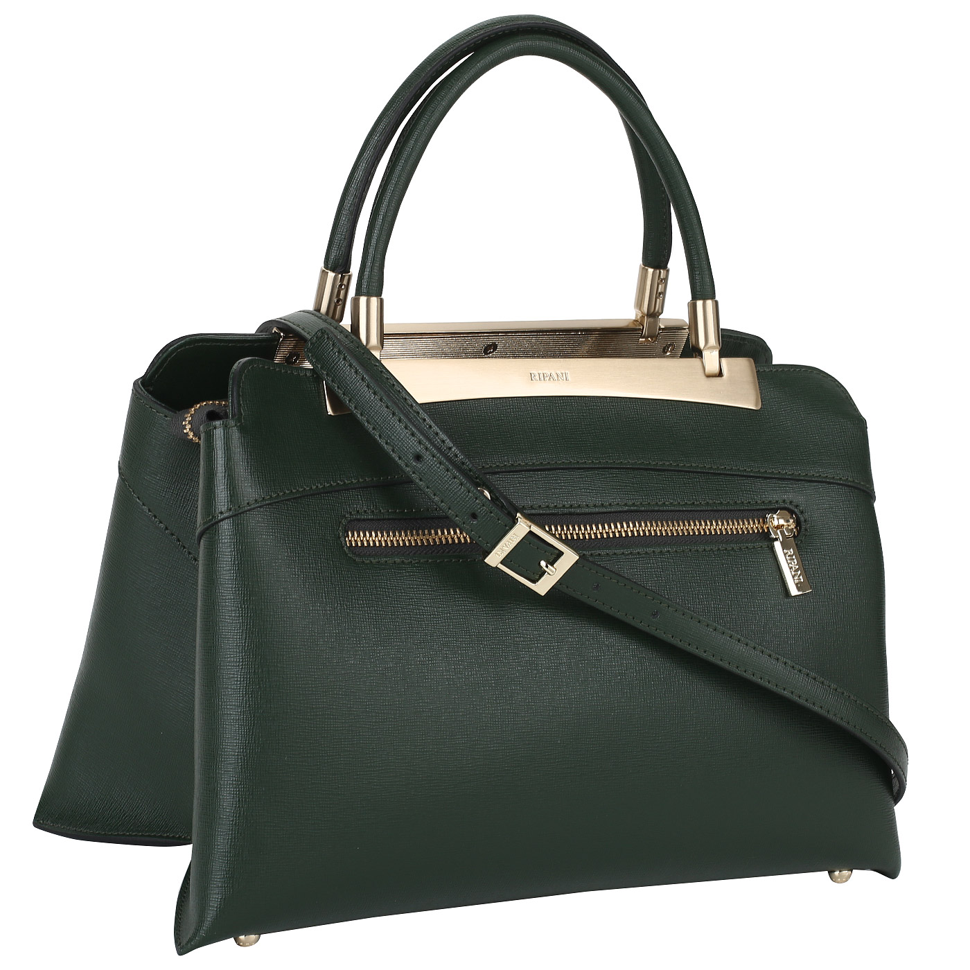 Сафьяновая сумка со съемным ремешком Ripani Calatea