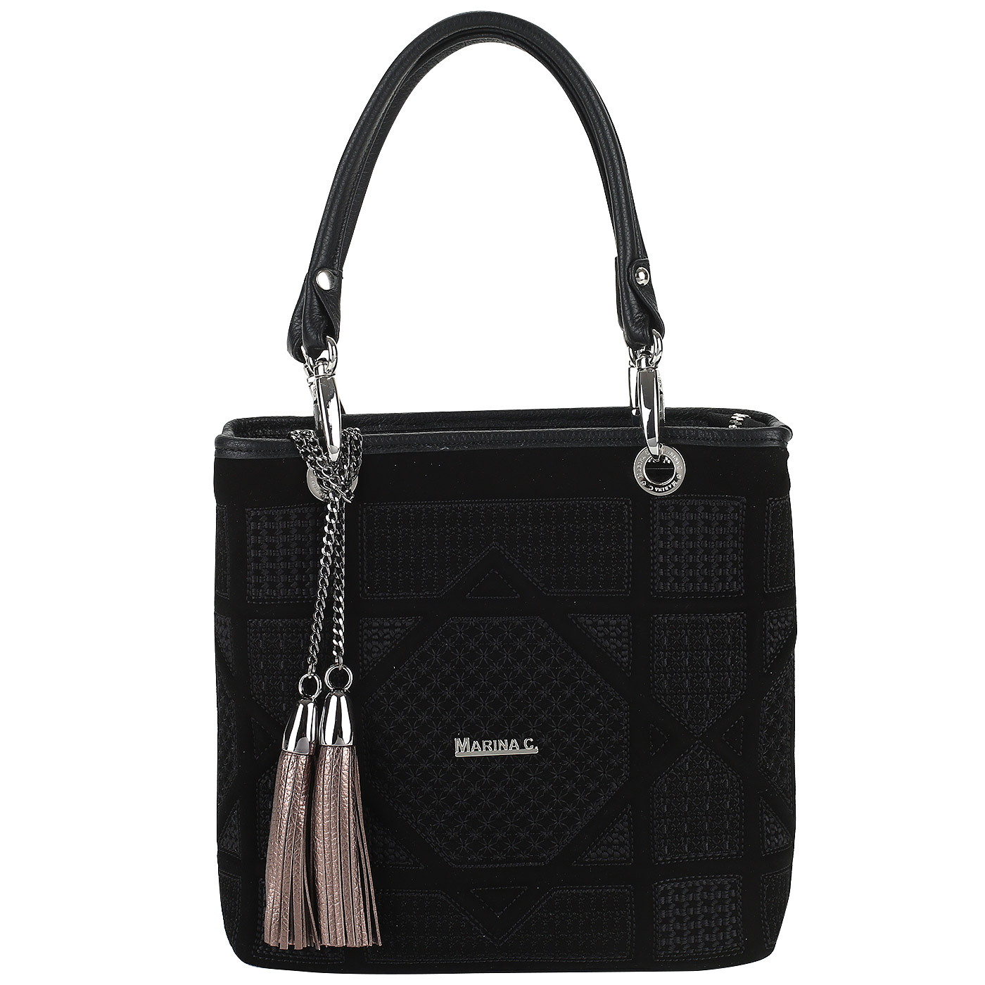 Marina Creazioni Комбинированная сумочка на молнии