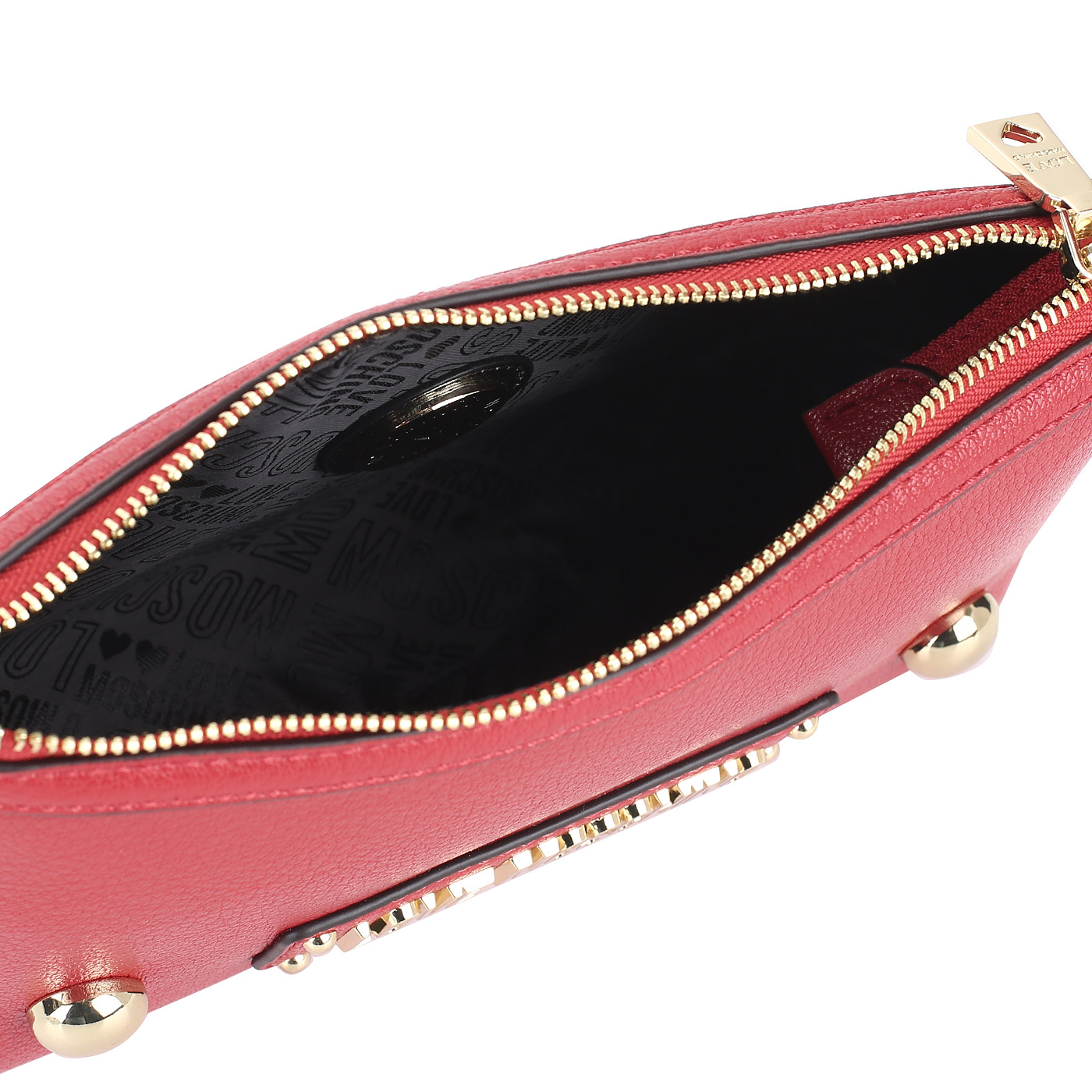 Красная сумочка через плечо Love Moschino Lettering LM