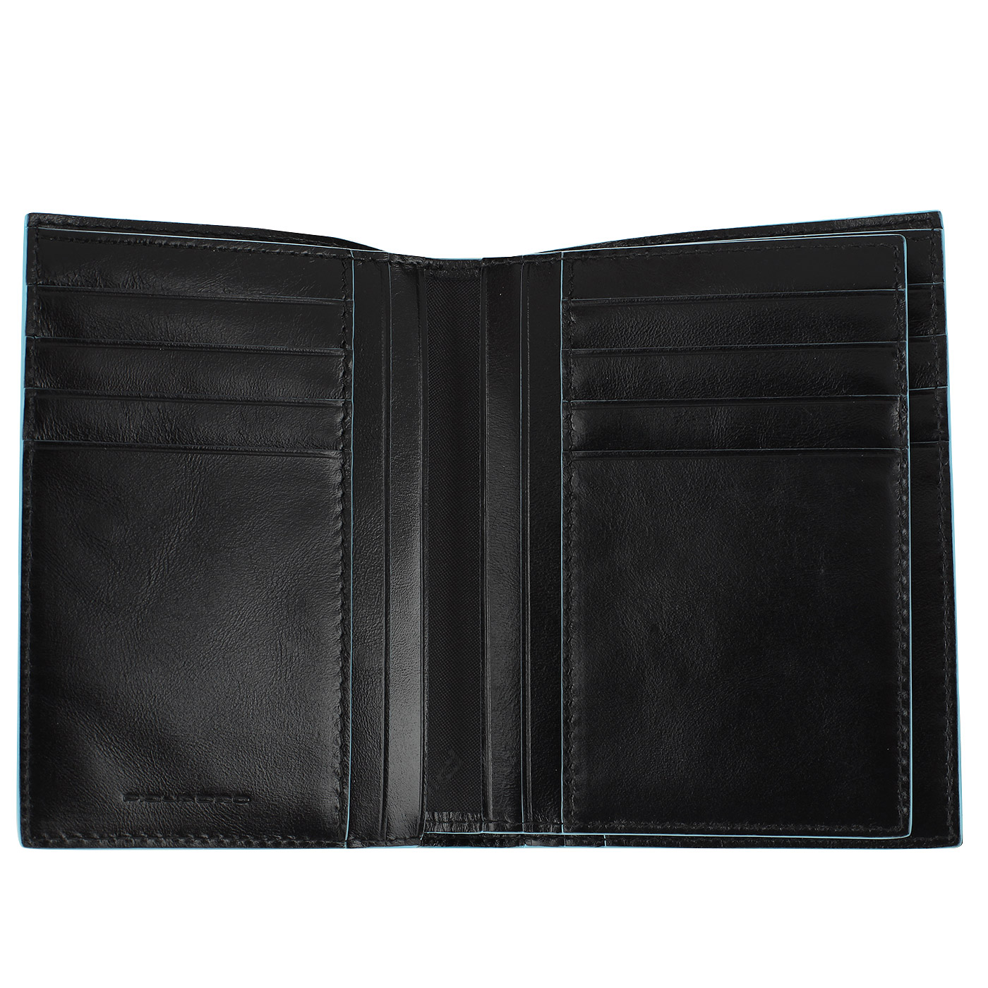 Черное кожаное портмоне Piquadro Blue square