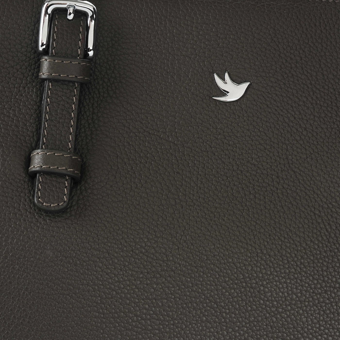 Женская сумка из серо-зеленой натуральной кожи Aurelli 