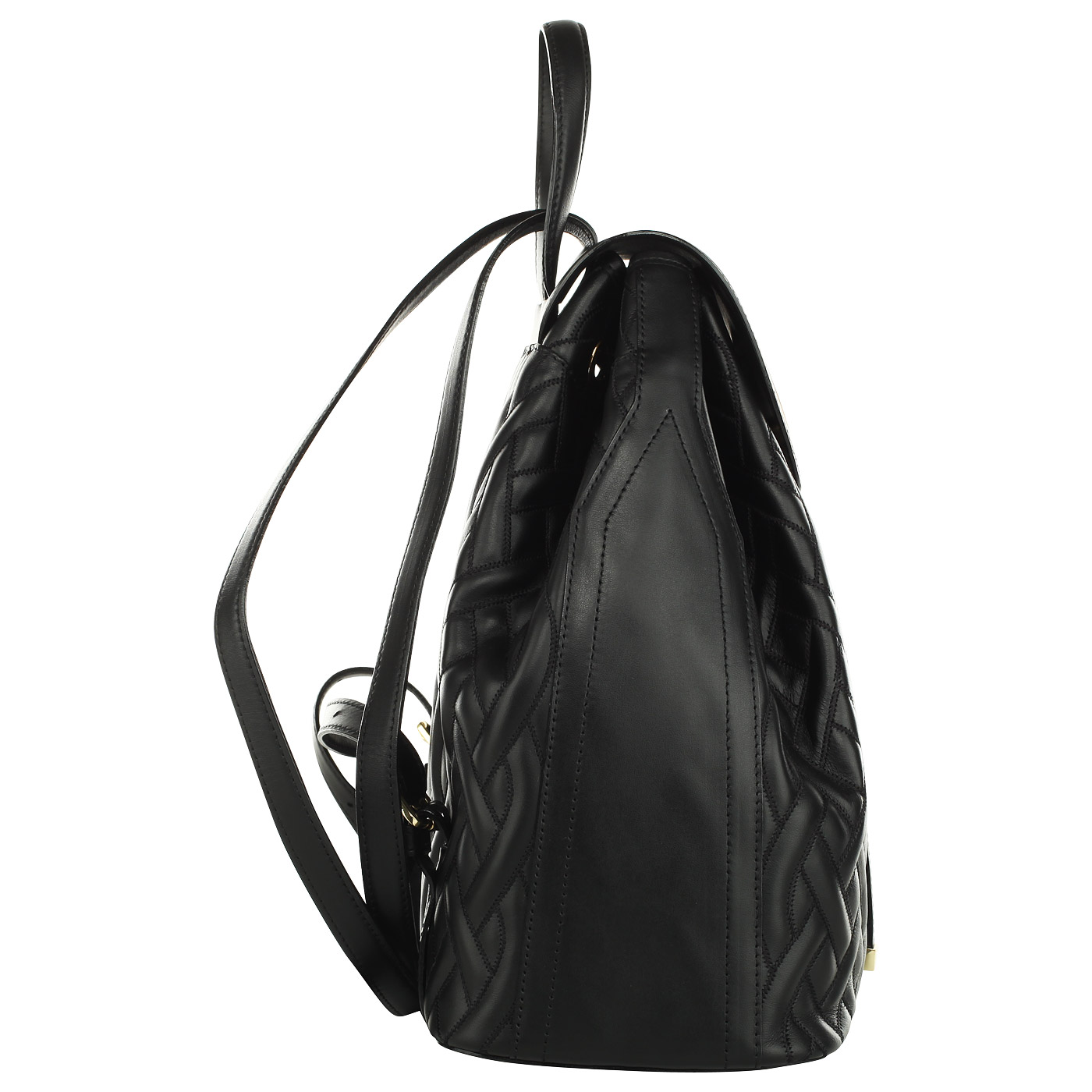 Черный кожаный рюкзак Valentino Orlandi Malika