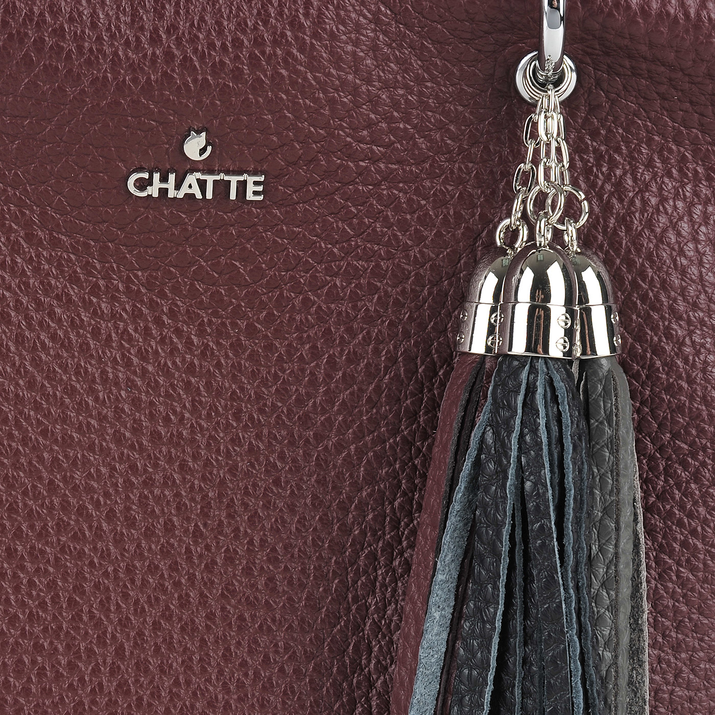 Вместительная кожаная сумка с длинными ручками Chatte 