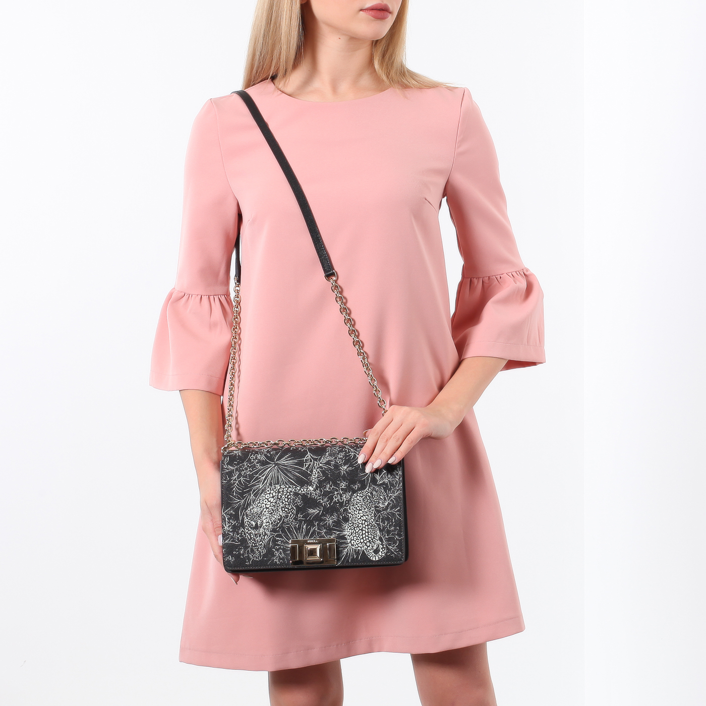 Сумка из тисненой кожи Furla Mimi