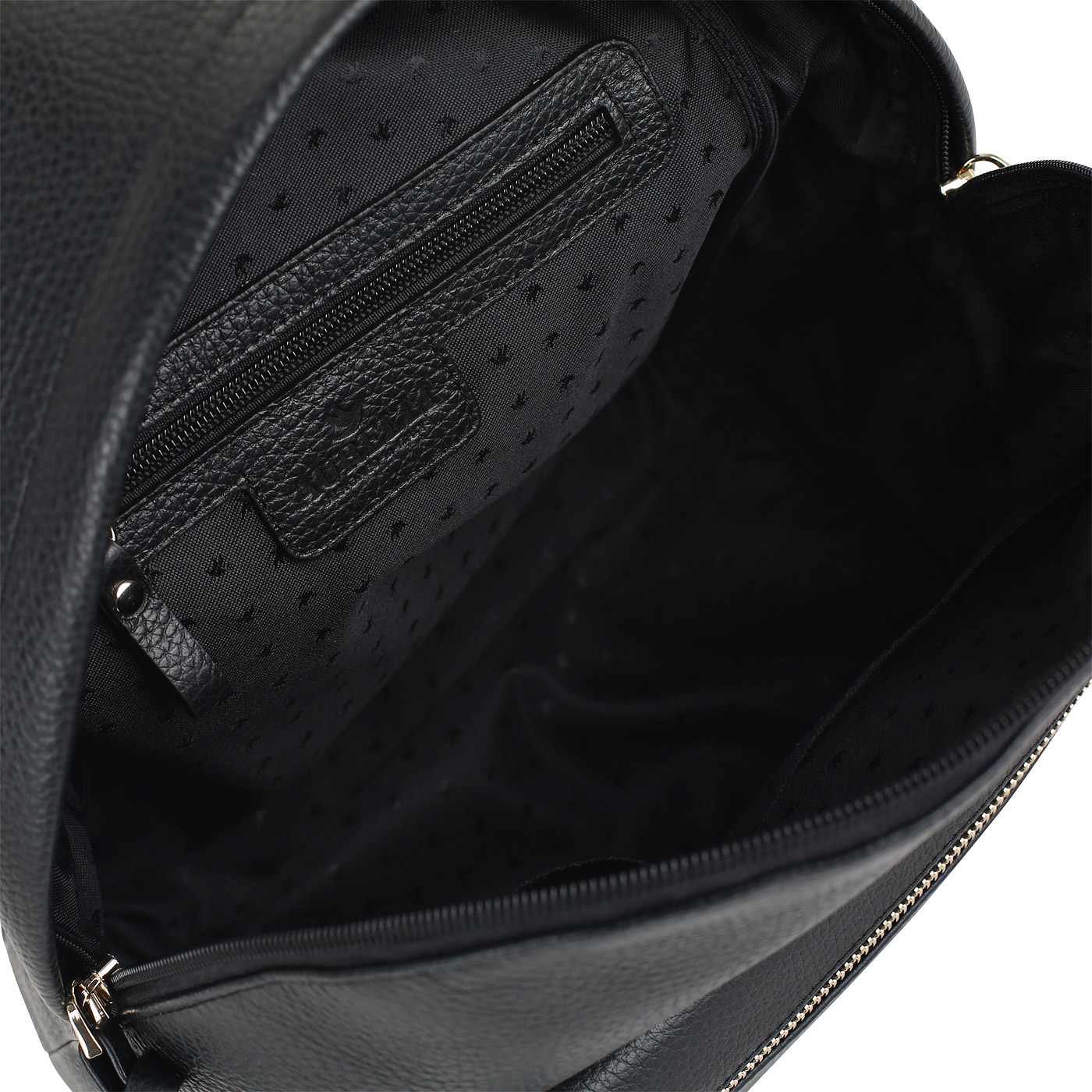 Чёрный кожаный рюкзак Aurelli Soft