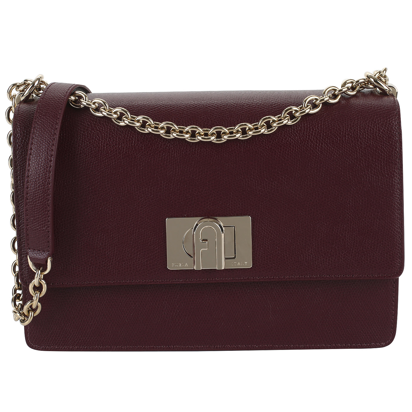 Furla Тисненая сумка с откидным клапаном