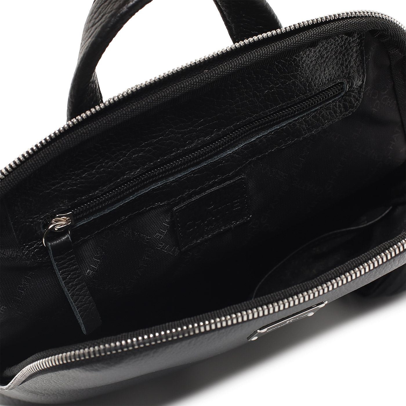 Черный кожаный рюкзак Chatte Lion