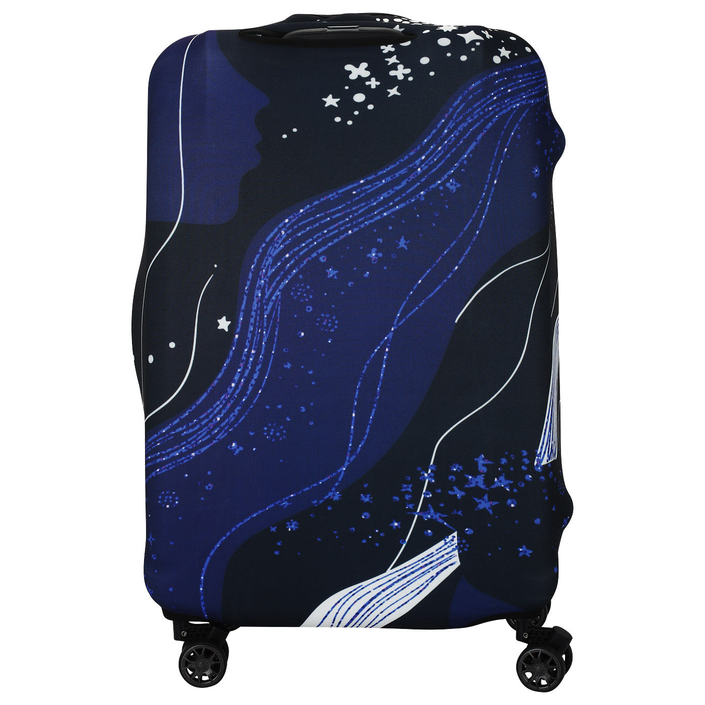 Чехол для чемодана Eberhart Diagonal Purple Waves