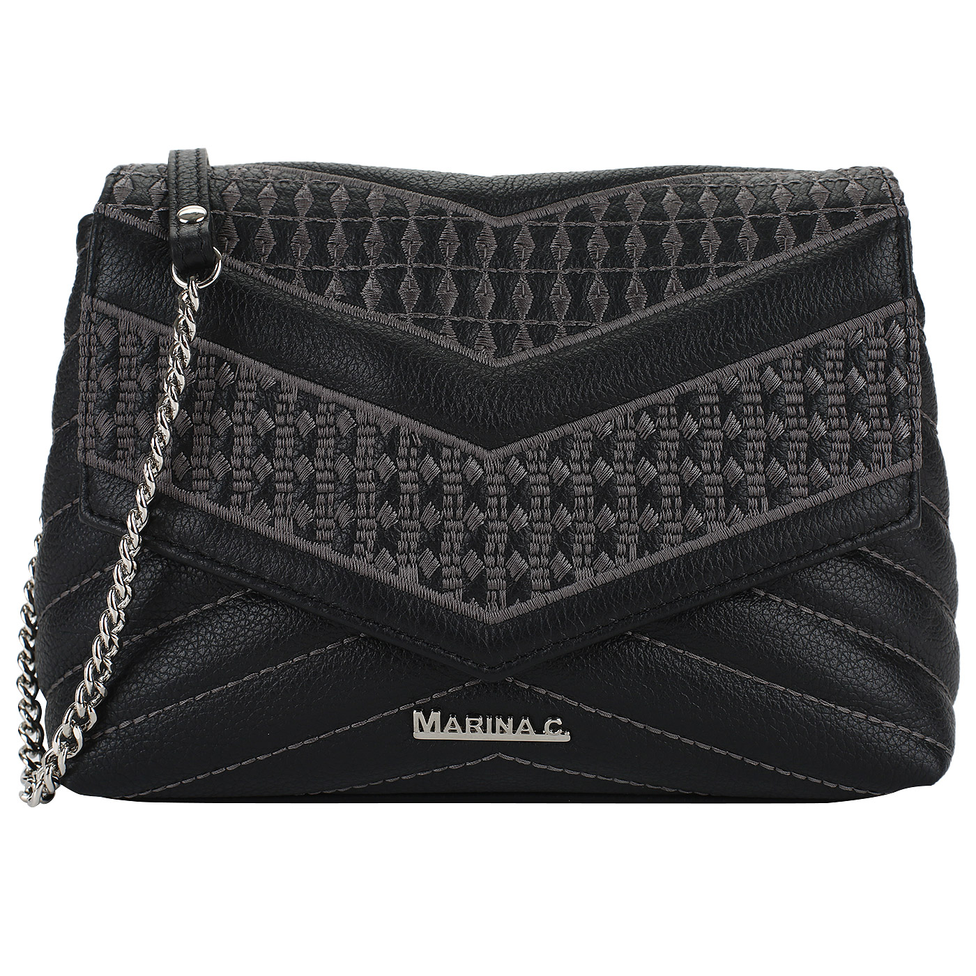 Marina Creazioni Стеганая кожаная сумочка через плечо