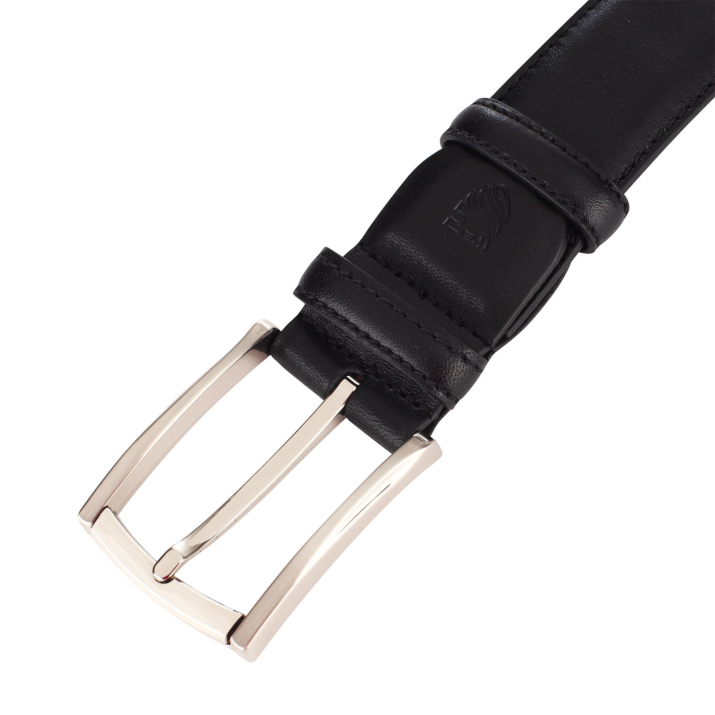 Ремень из гладкой черной кожи Mayrhoff 