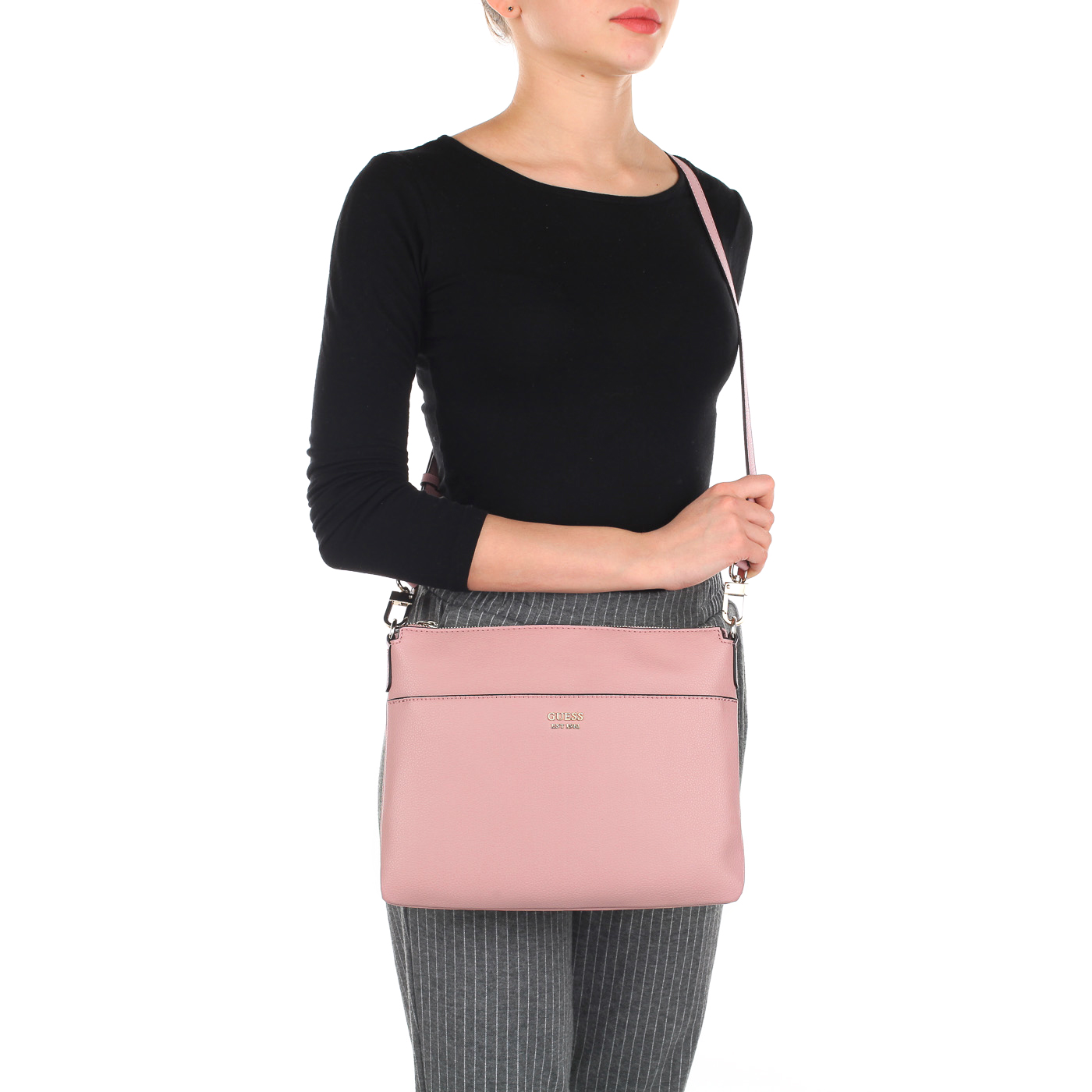 Женская сумка на молнии с плечевым ремешком Guess Digital