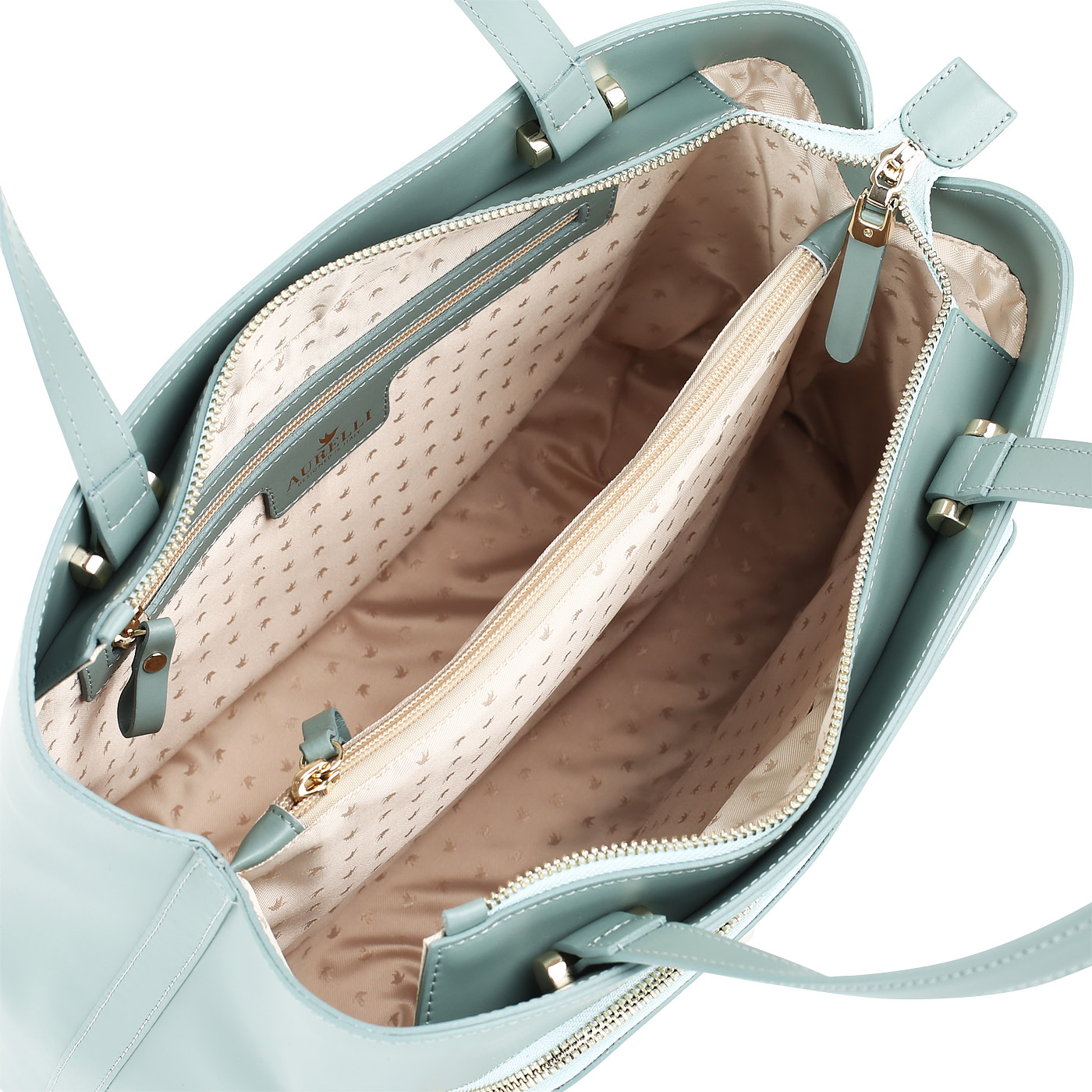 Женская кожаная сумка с декором Aurelli 