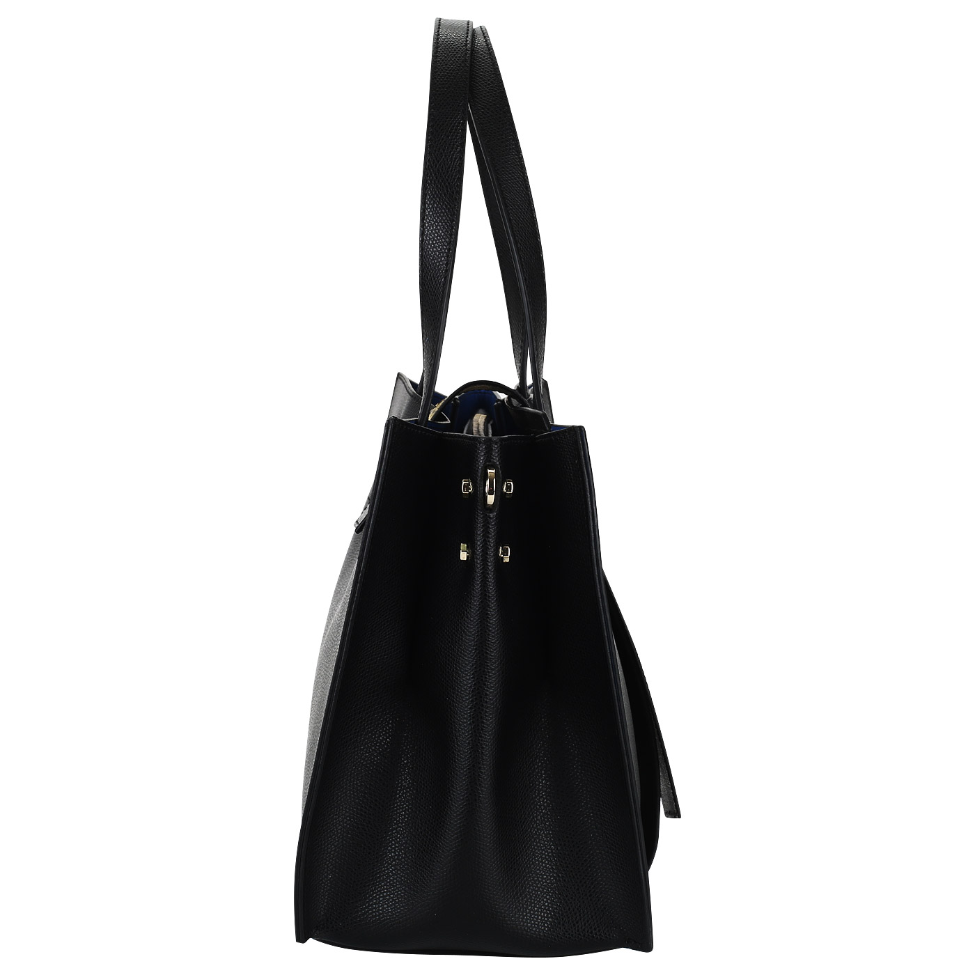 Сумка из черной натуральной кожи с декором Carlo Salvatelli Lord biscia